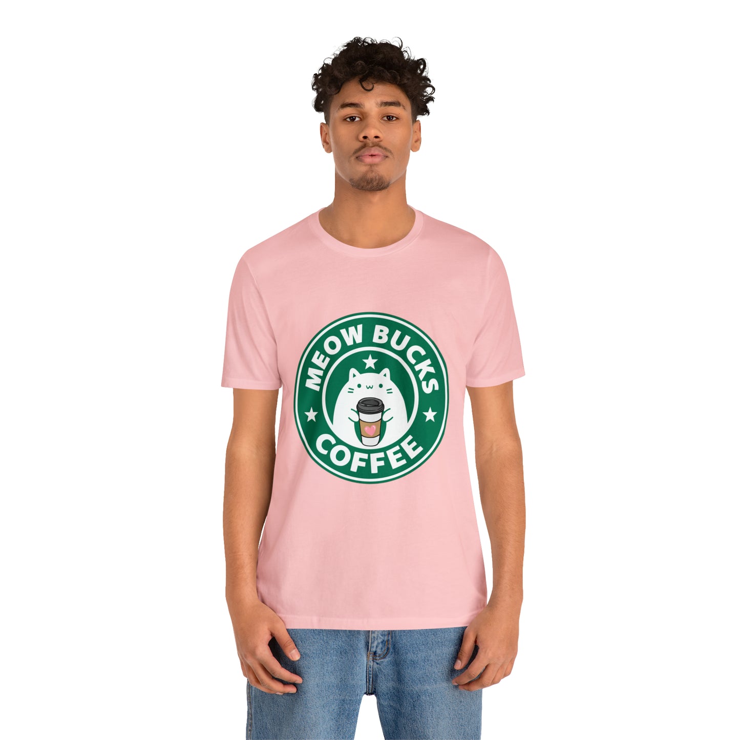 MeowBucks Coffee Unisex Jersey Short Sleeve Tee