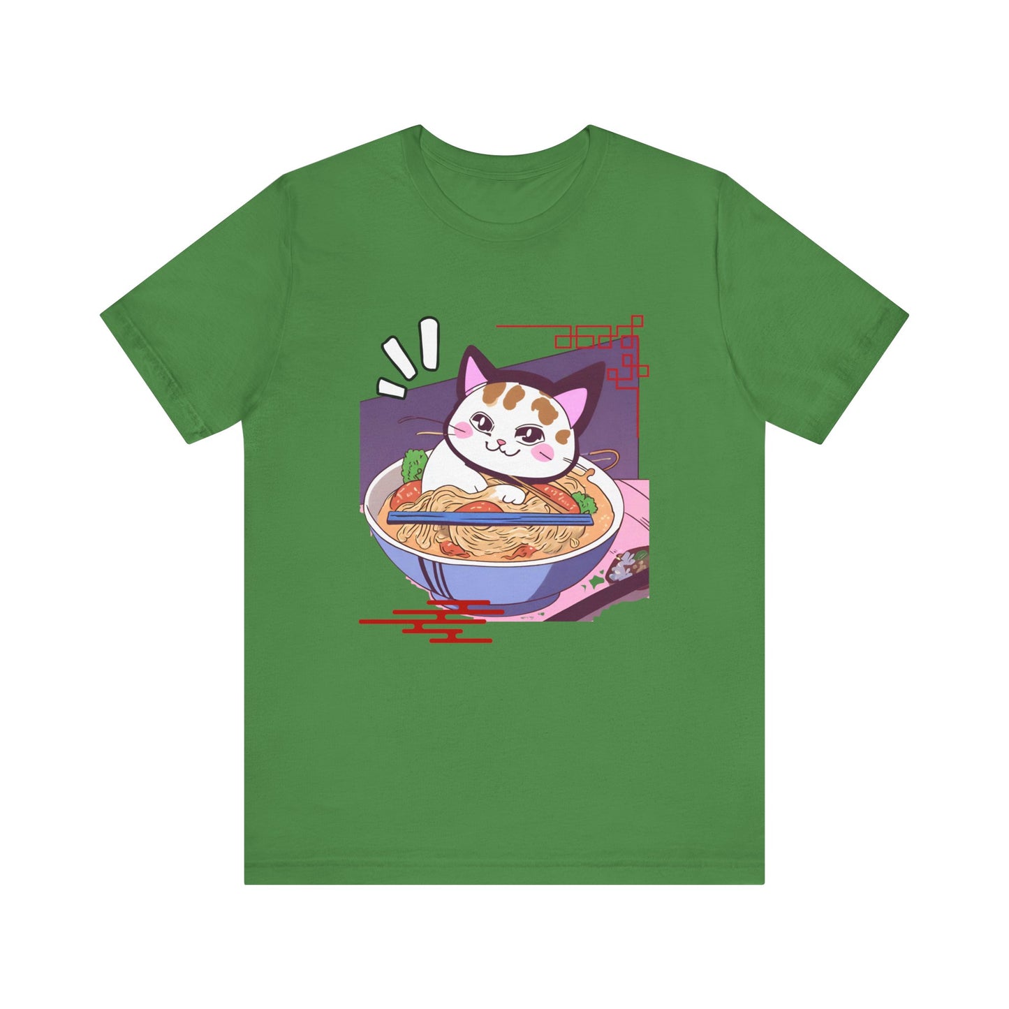 Kawaii cat with Ramen Unisex Jersey Short Sleeve Tee