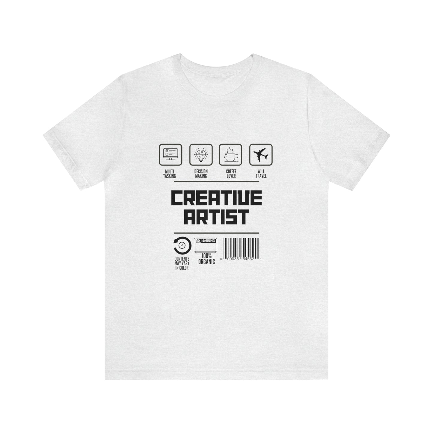 Creative Artist urban streetwear  Unisex Jersey Short Sleeve Tee black text