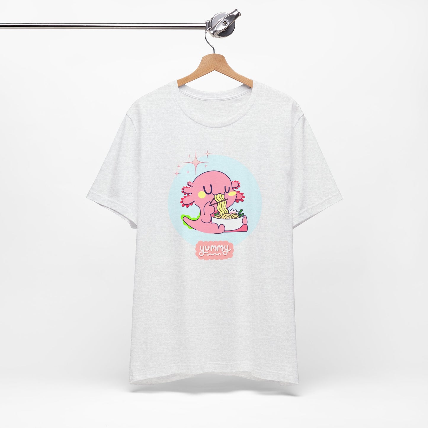 Kawaii Axolotl Ramen Unisex Jersey Short Sleeve Tee