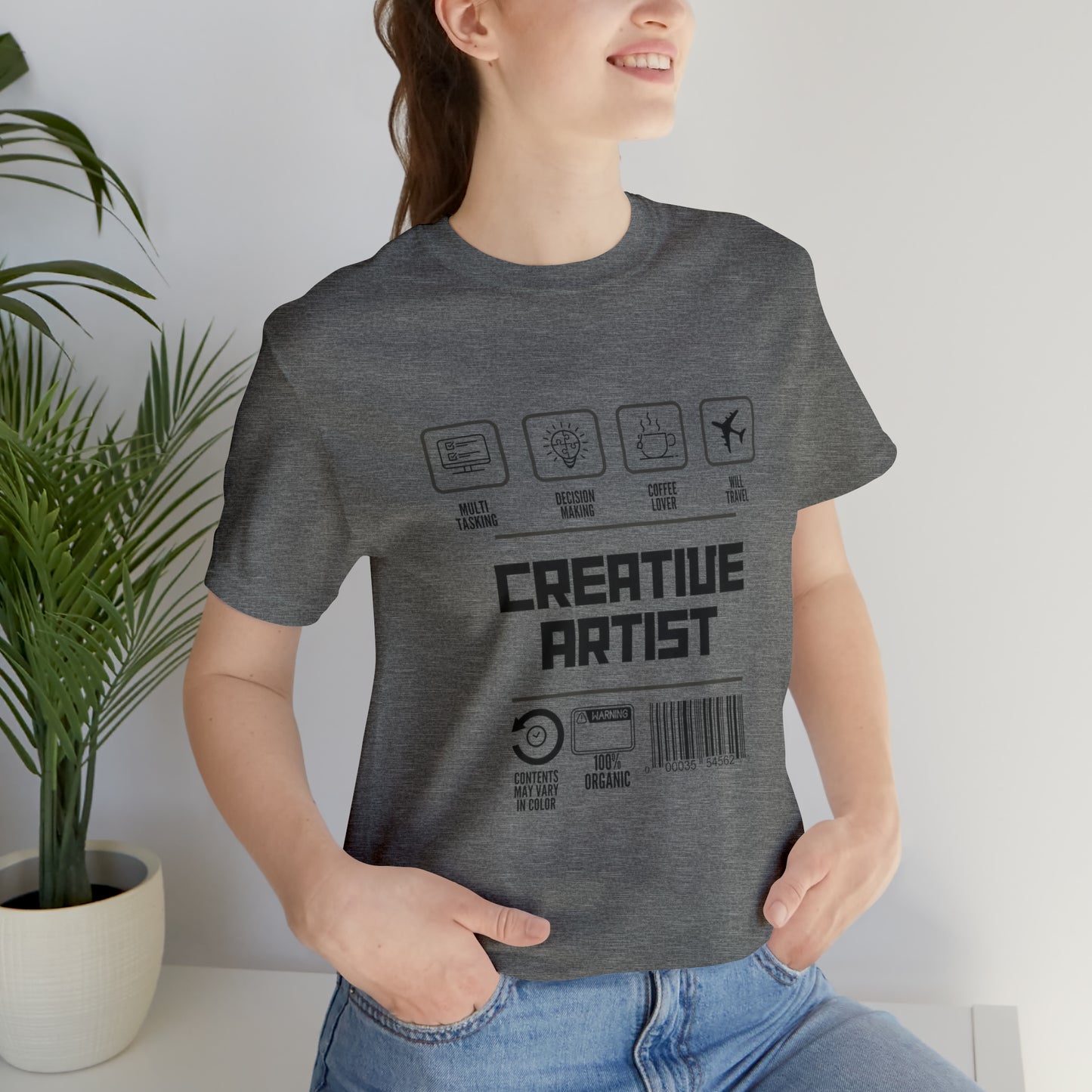 Creative Artist urban streetwear  Unisex Jersey Short Sleeve Tee black text