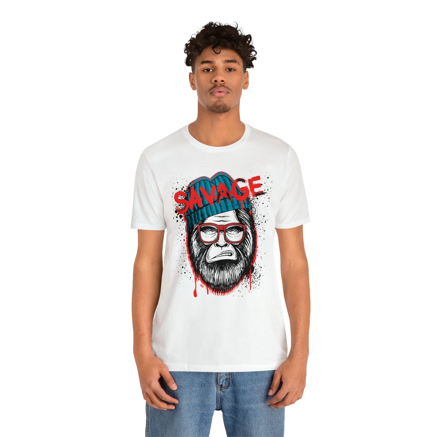 Bigfoot Savage graffiti urban Unisex Jersey Short Sleeve Tee