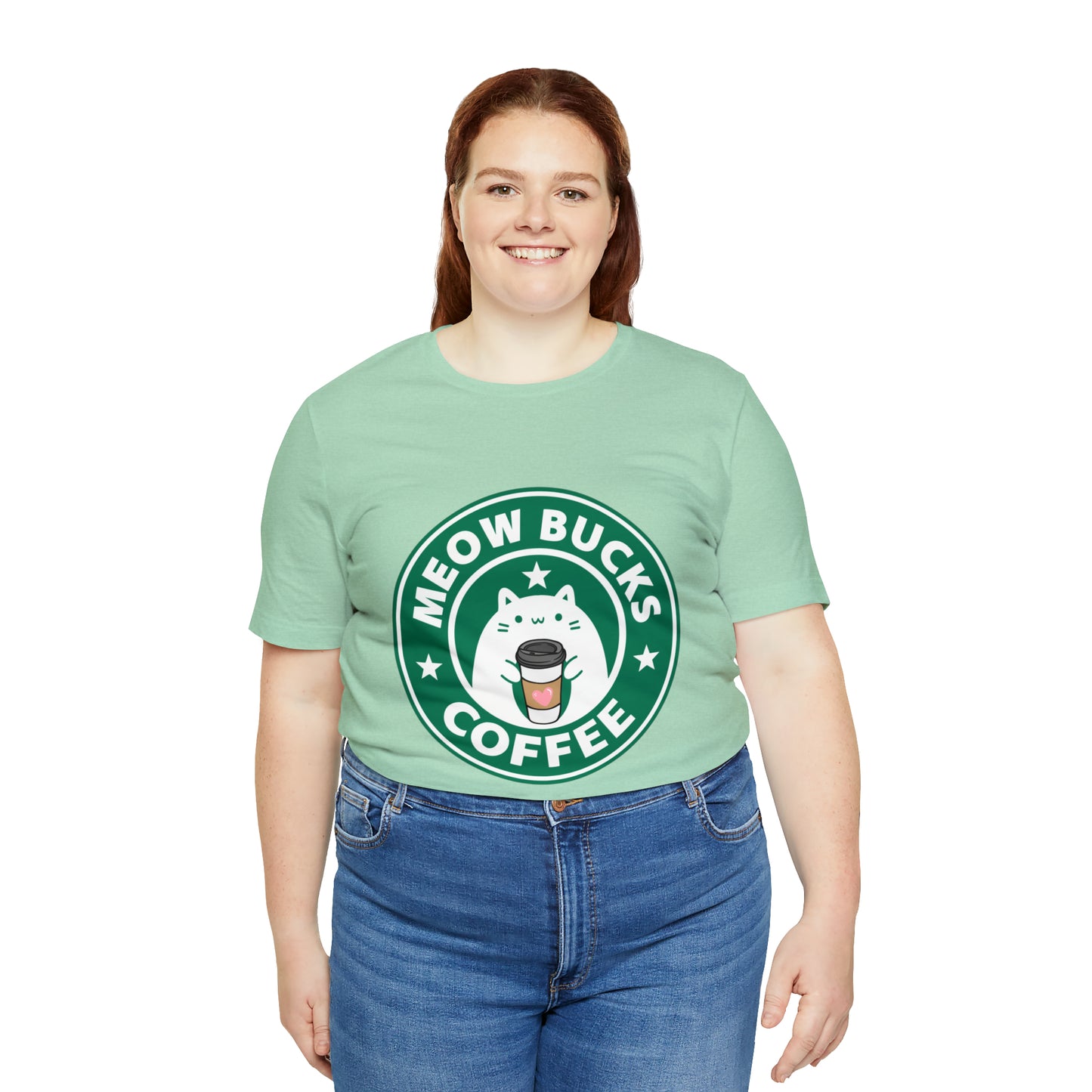 MeowBucks Coffee Unisex Jersey Short Sleeve Tee