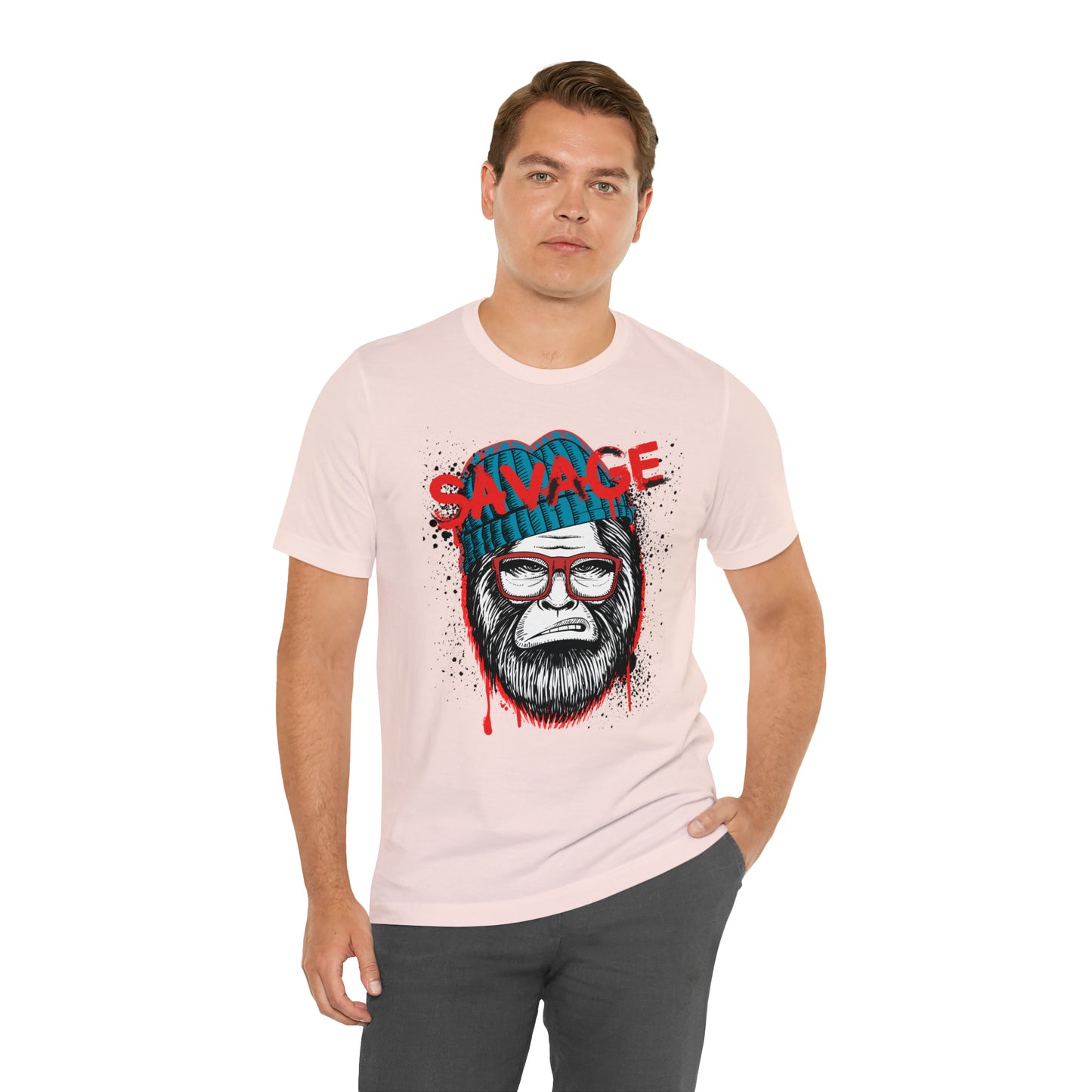 Bigfoot Savage graffiti urban Unisex Jersey Short Sleeve Tee