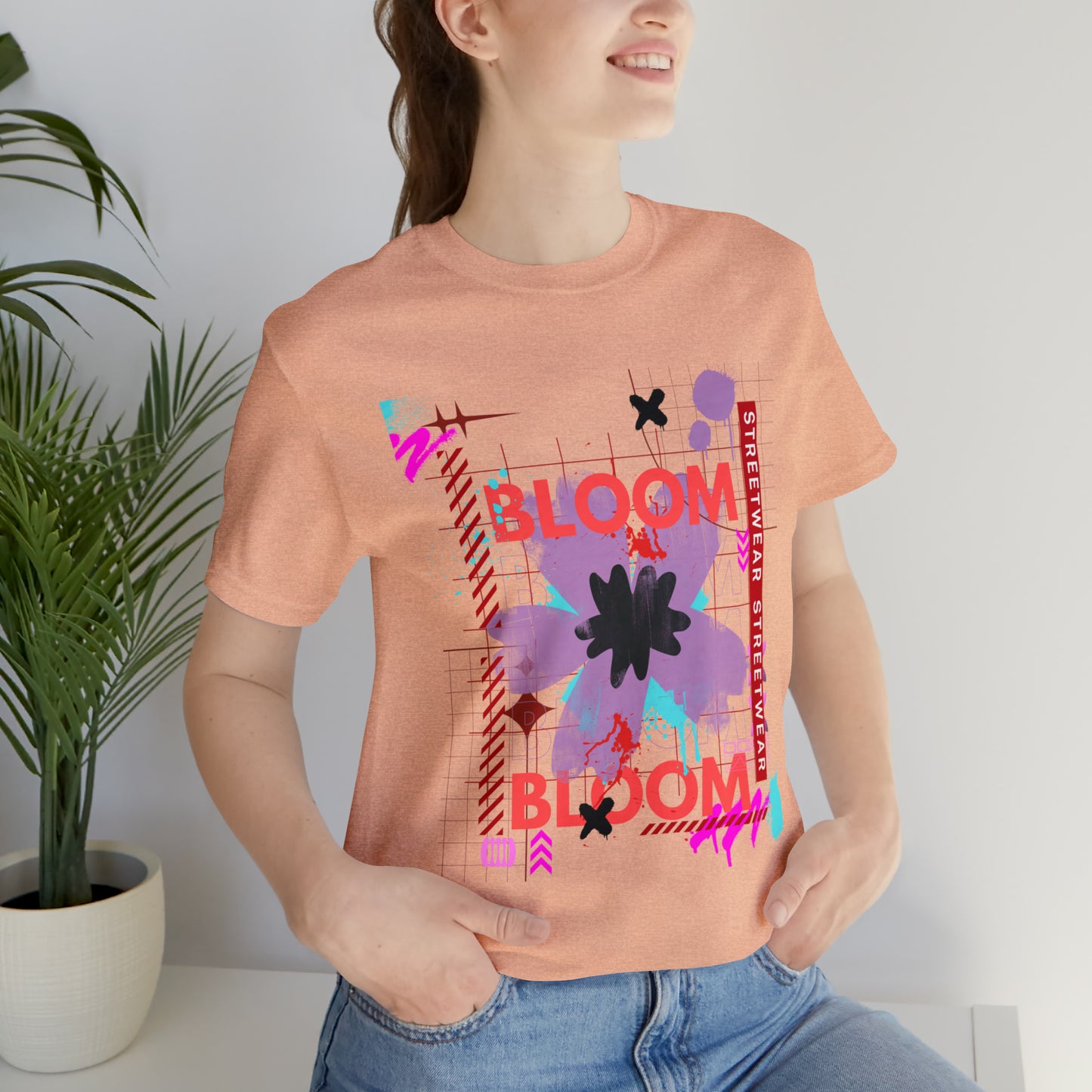 Bloom flower streetwear urban Unisex Jersey Short Sleeve Tee