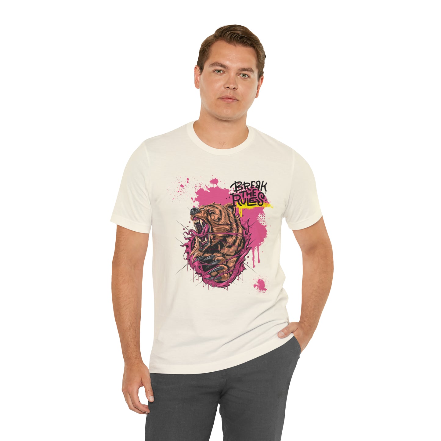 Break the rules Bear Unisex Jersey Short Sleeve Tee