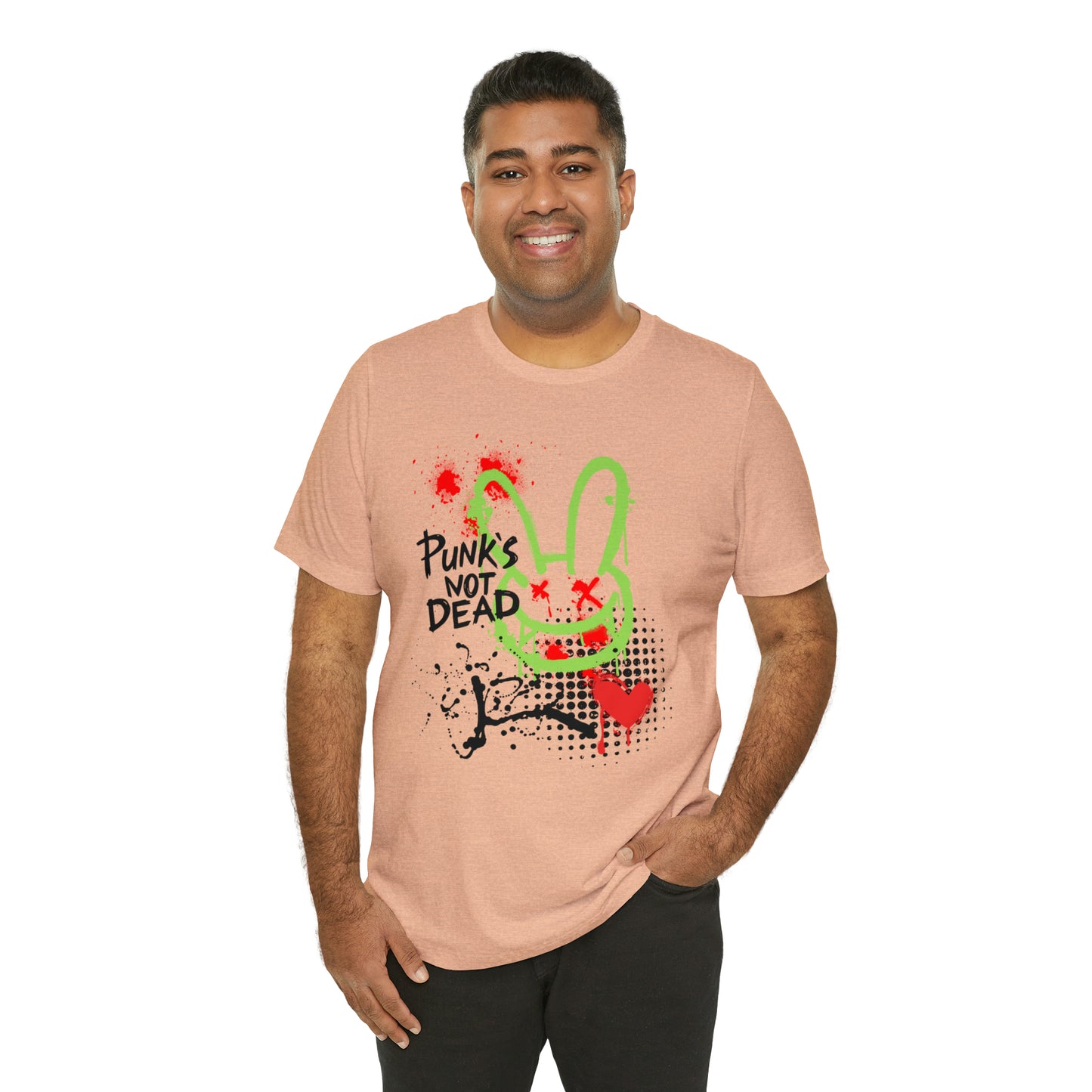 Punks not dead bunny Unisex Jersey Short Sleeve Tee