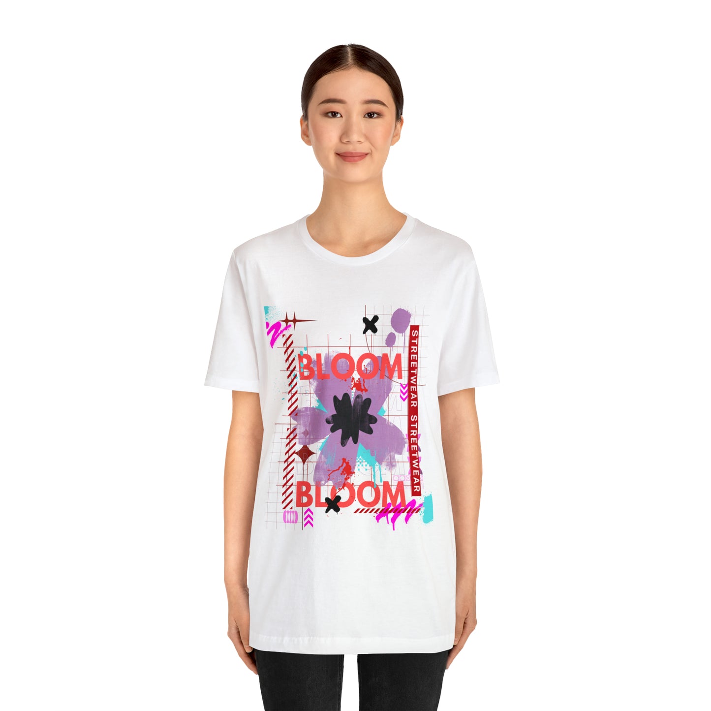 Bloom flower streetwear urban Unisex Jersey Short Sleeve Tee