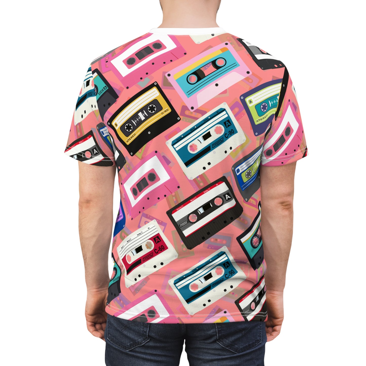 Vibes Cassette tape Unisex Cut & Sew Tee (AOP)