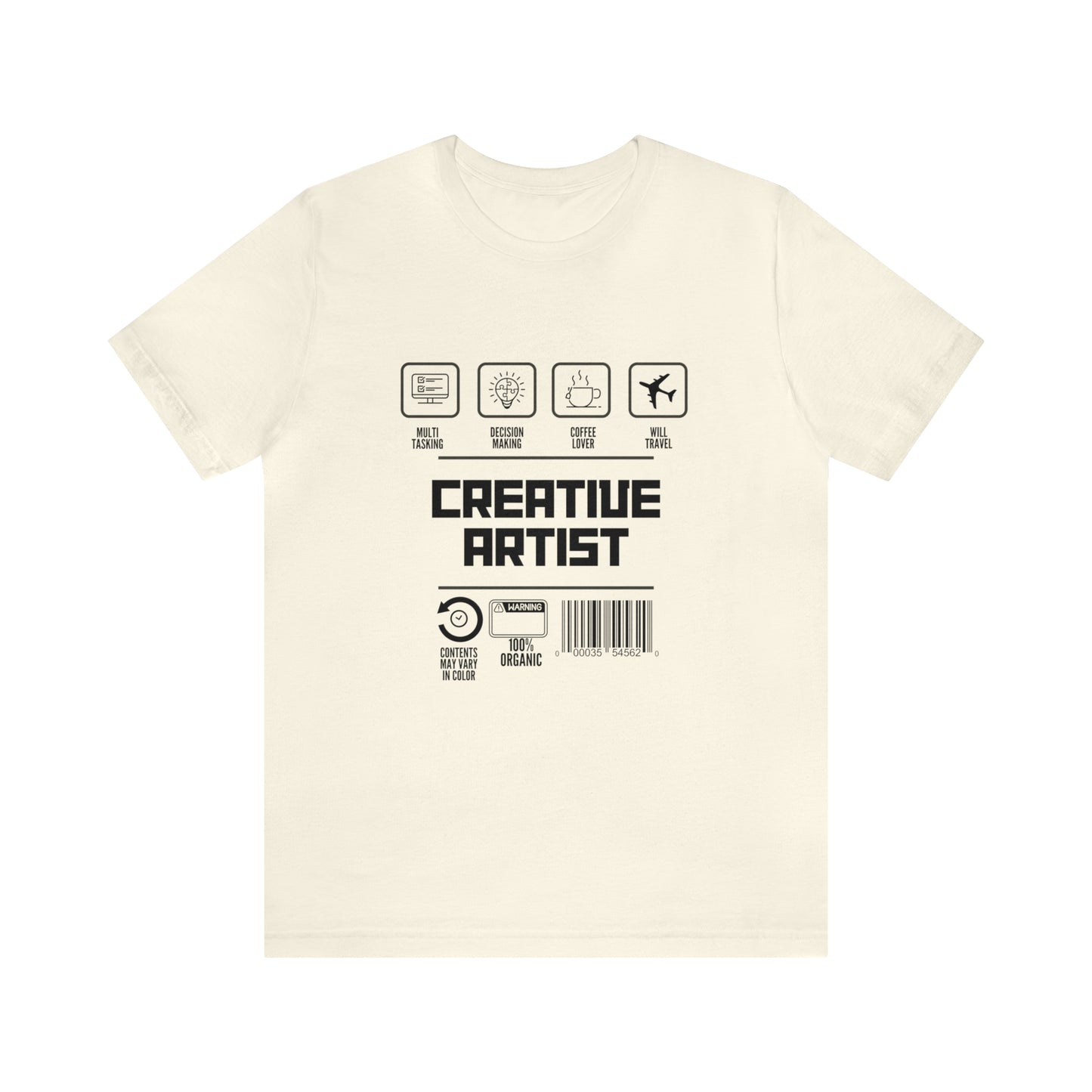 Creative Artist urban streetwear  Unisex Jersey Short Sleeve Tee black text