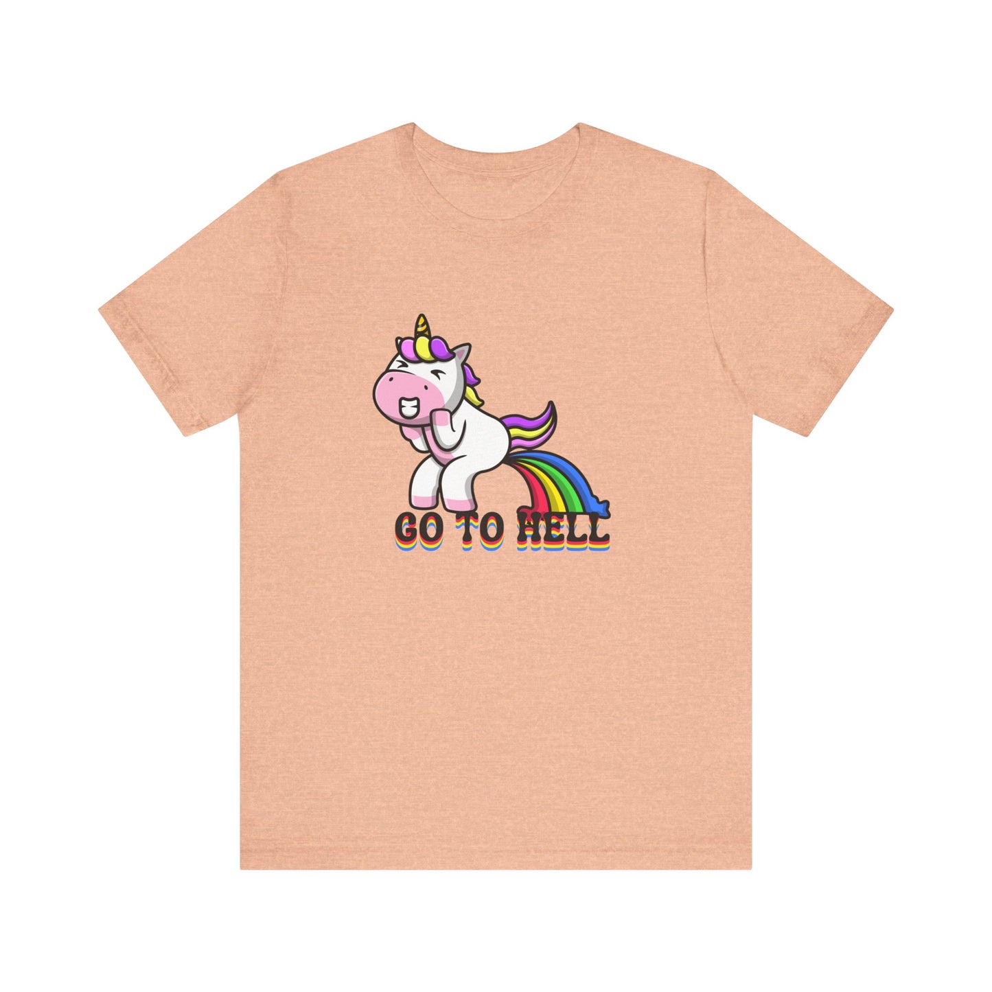 Unicorn Go to Hell funny Unisex Jersey Short Sleeve Tee