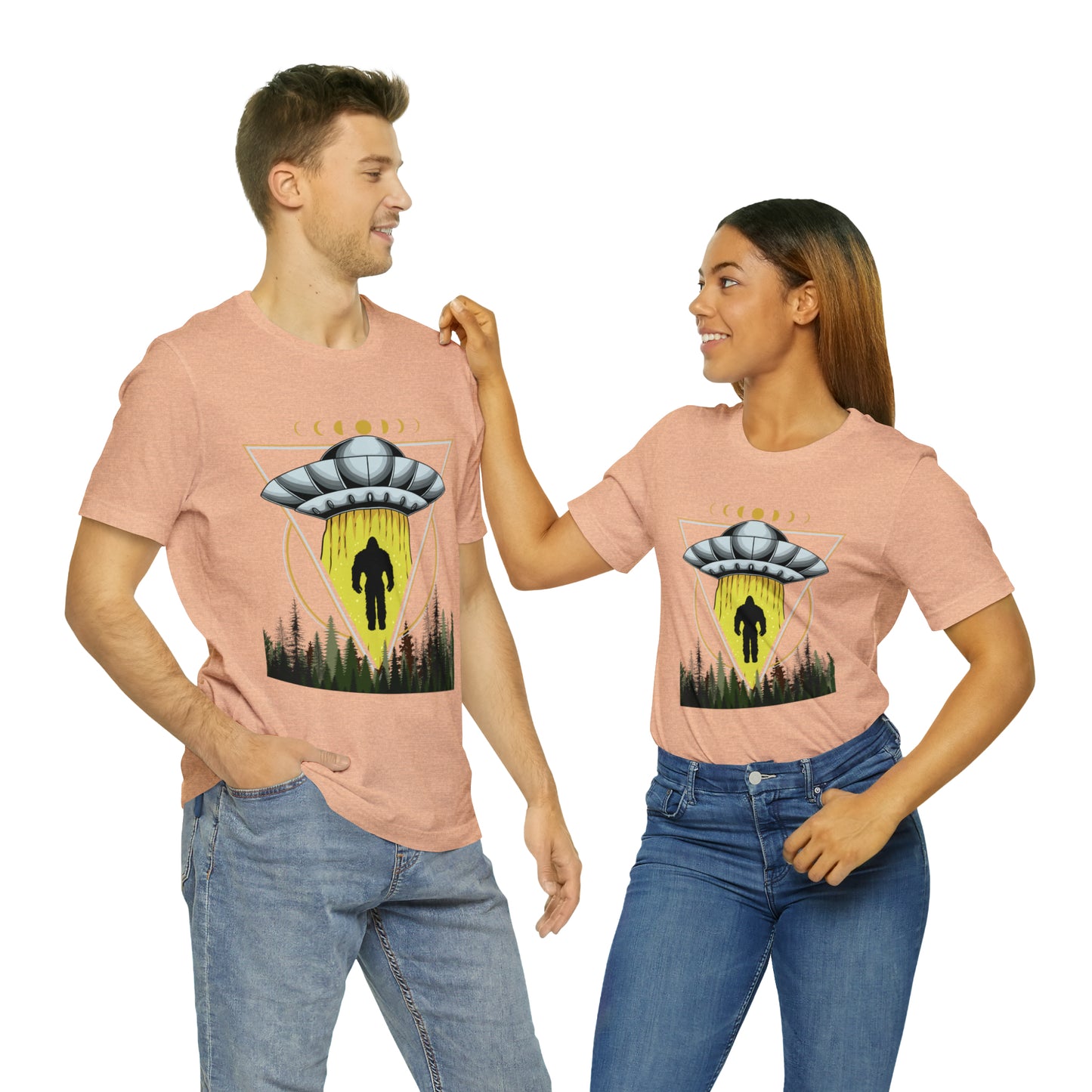 Bigfoot UFO Abduction Unisex Jersey Short Sleeve Tee