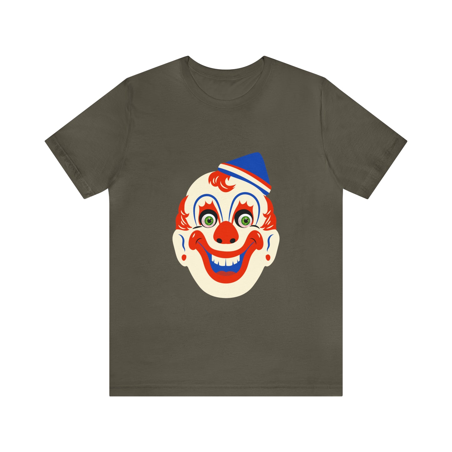 Halloween creepy clown mask Unisex Jersey Short Sleeve Tee