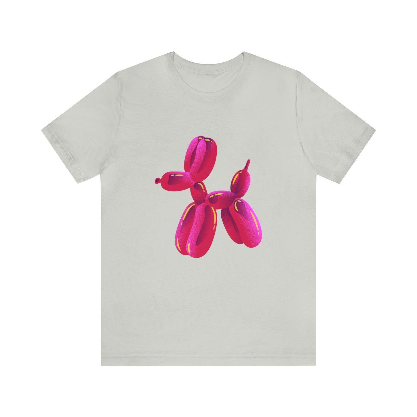 Dog balloon pink Unisex Jersey Short Sleeve Tee