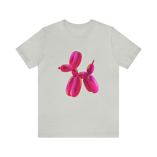 Dog balloon pink Unisex Jersey Short Sleeve Tee