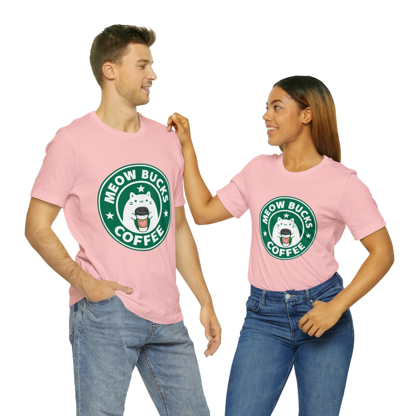 MeowBucks Coffee Unisex Jersey Short Sleeve Tee