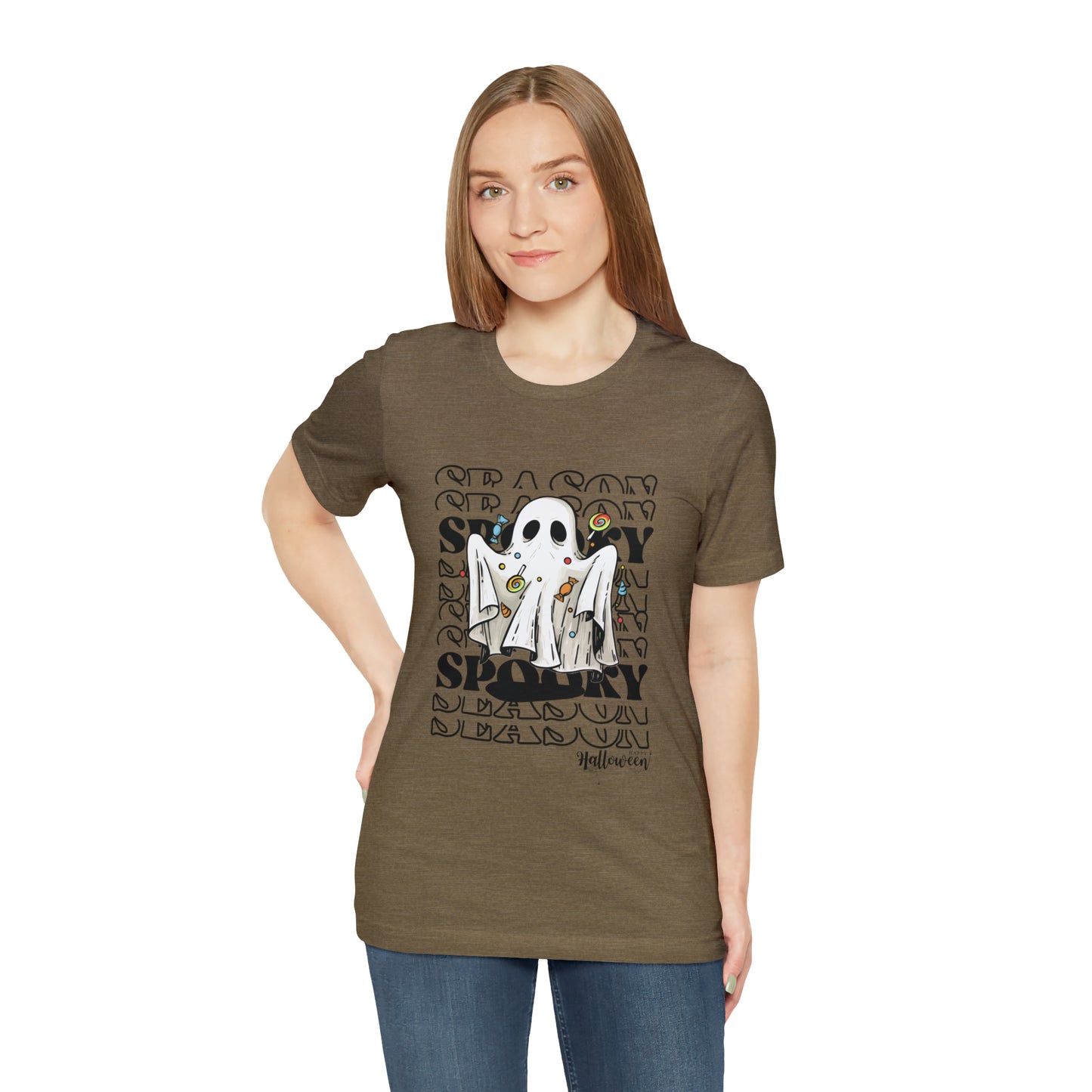 Halloween spooky ghost Unisex Jersey Short Sleeve Tee