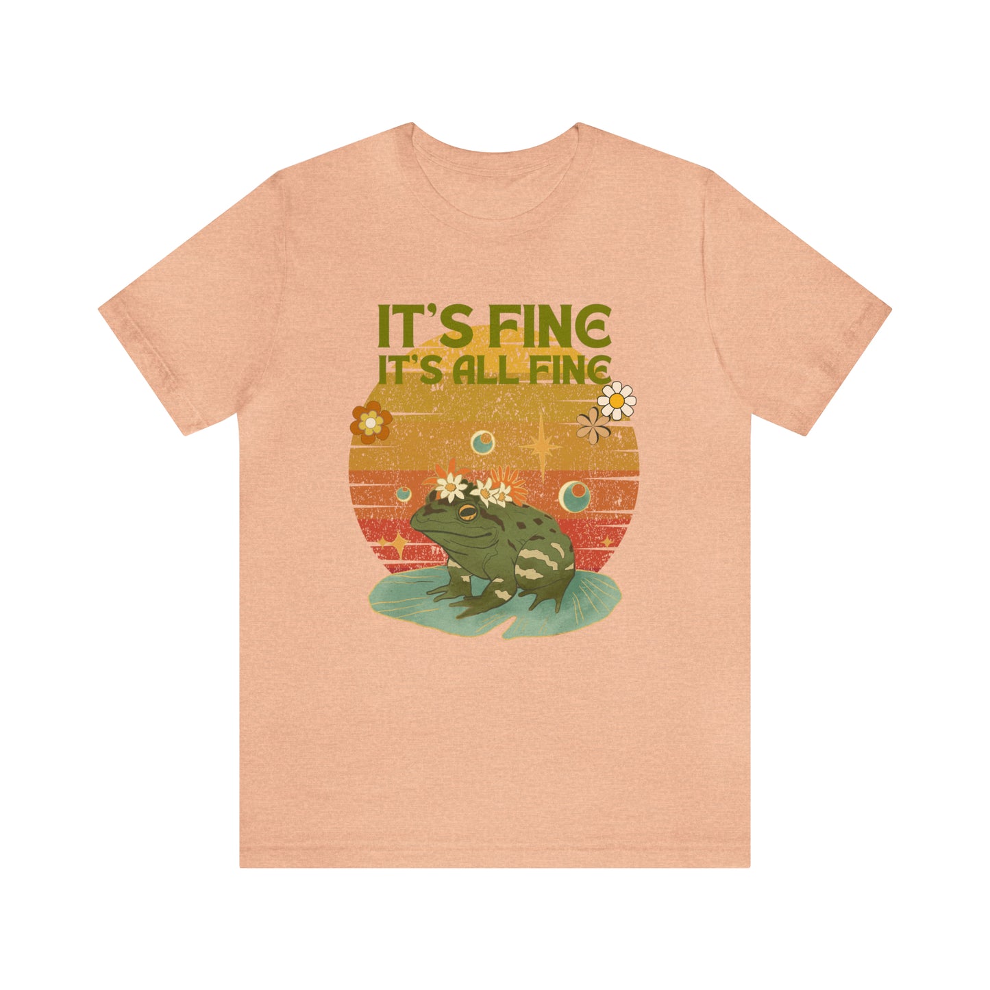 It's fine, it's all fine Cottage Frog Unisex Jersey Short Sleeve Tee