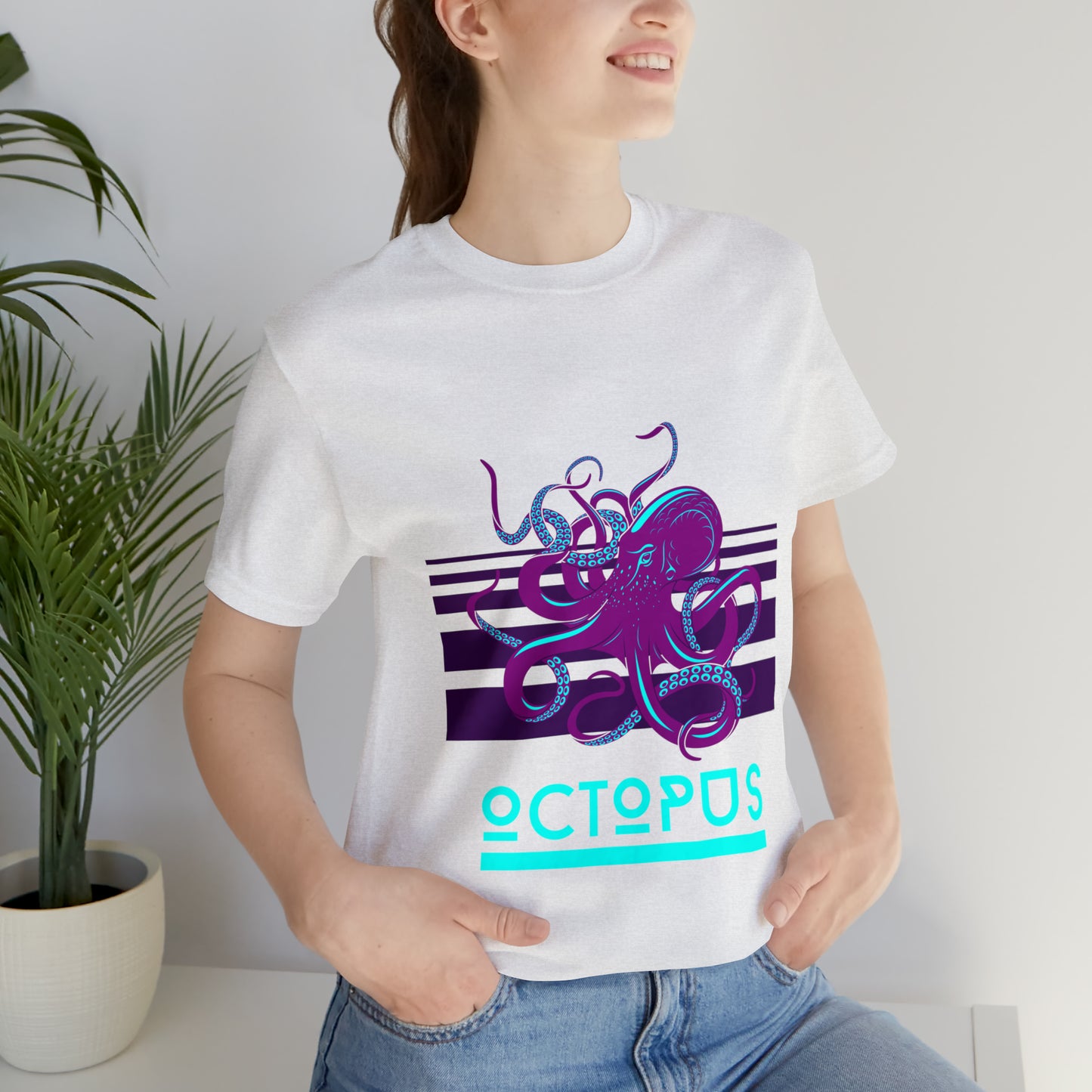 Octopus retro Unisex Jersey Short Sleeve Tee