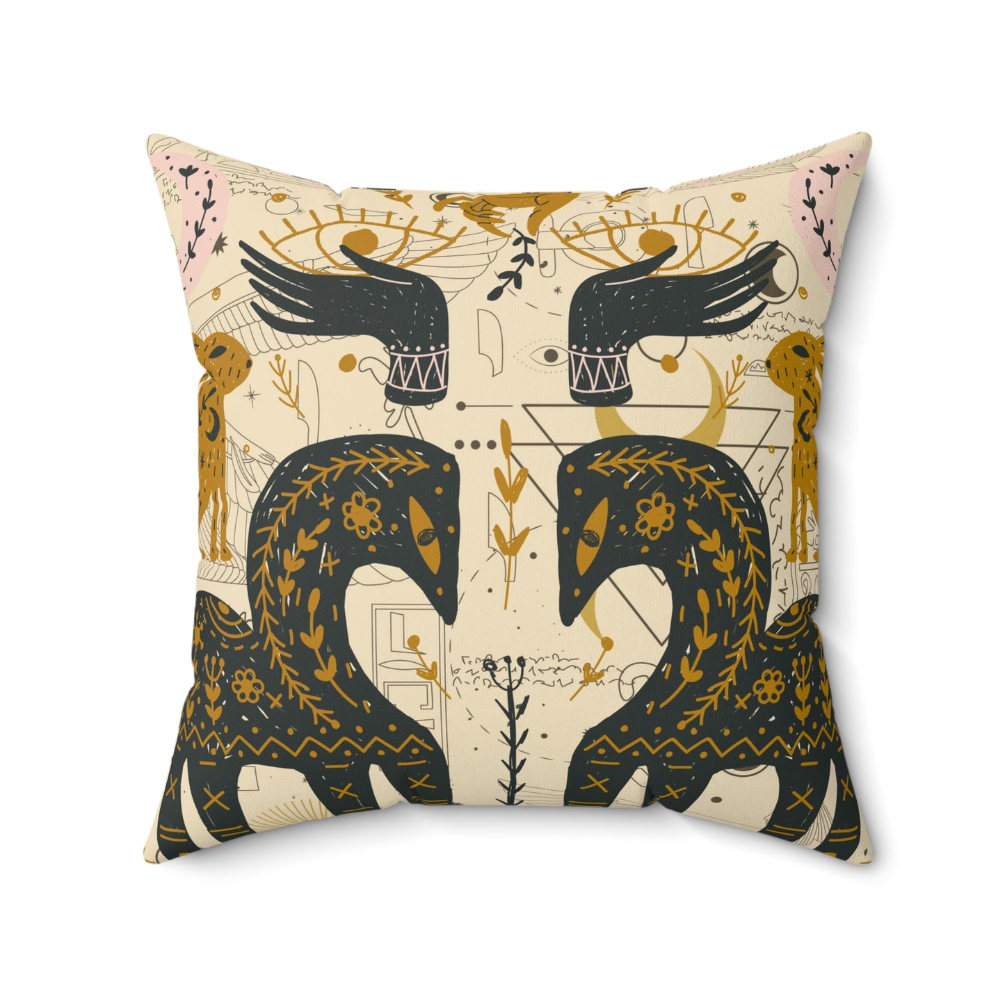 Bohemian Spun Polyester Square Pillow