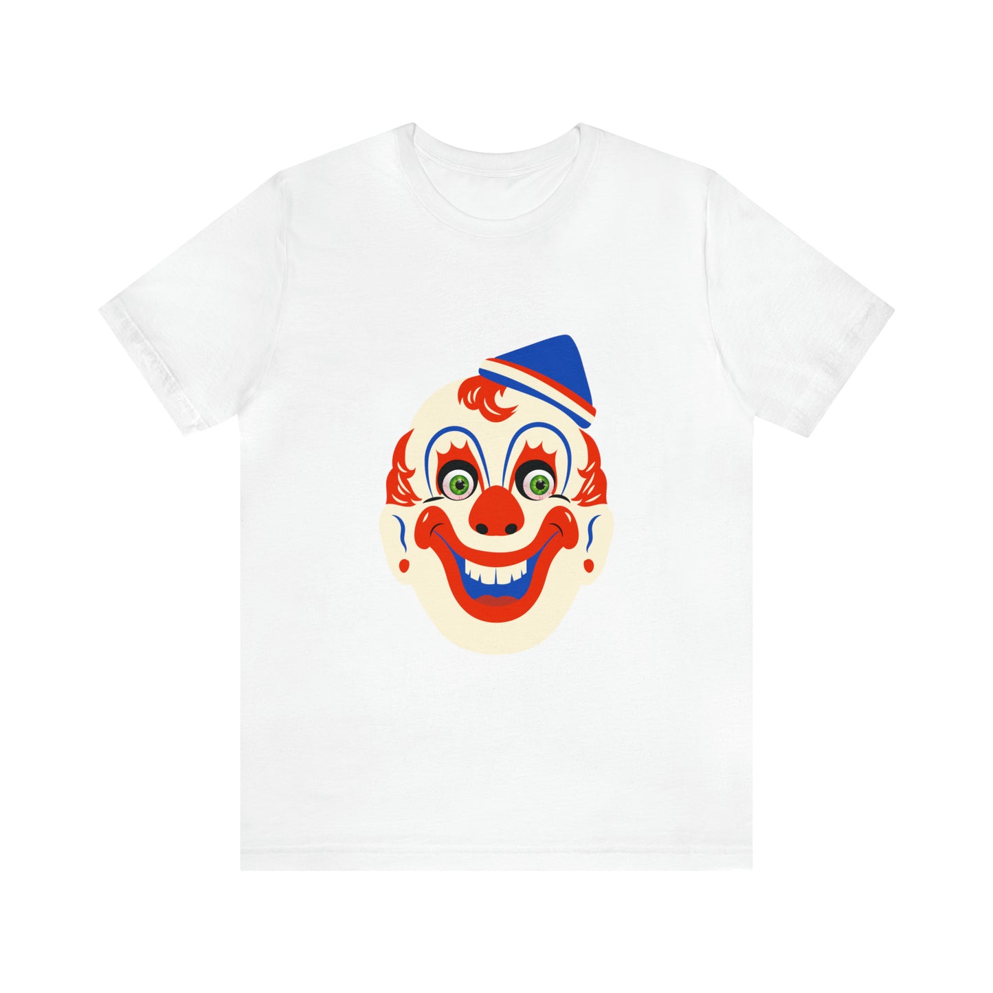 Halloween creepy clown mask Unisex Jersey Short Sleeve Tee