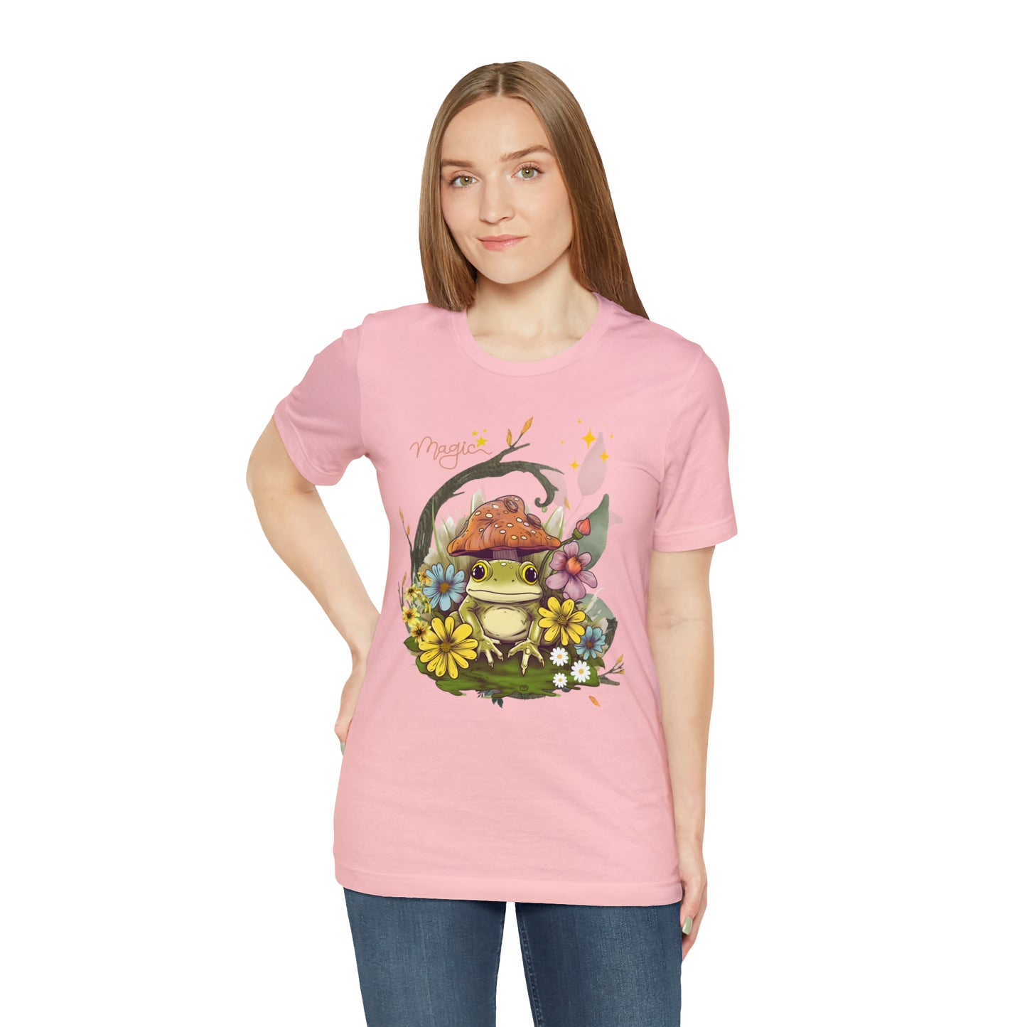 Frog magic kawaii cute Unisex Jersey Short Sleeve Tee