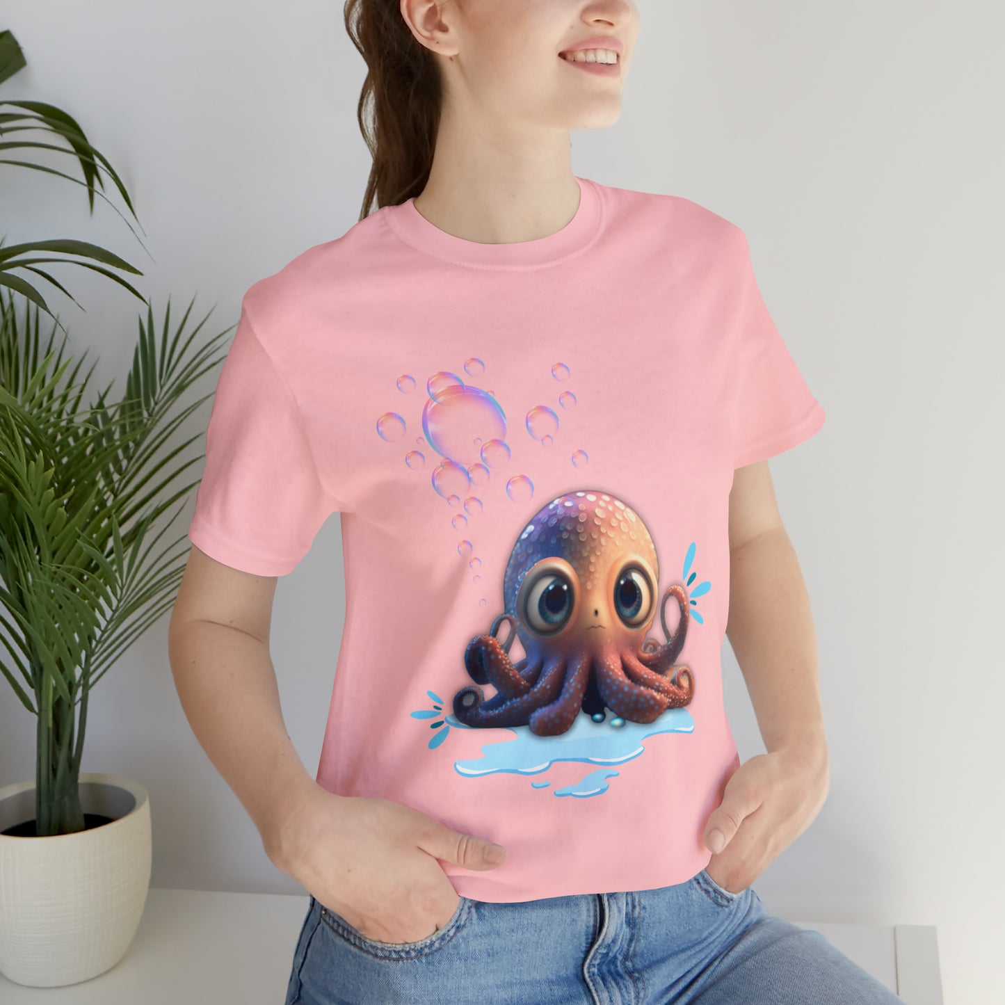 Kawaii Octopus Unisex Jersey Short Sleeve Tee