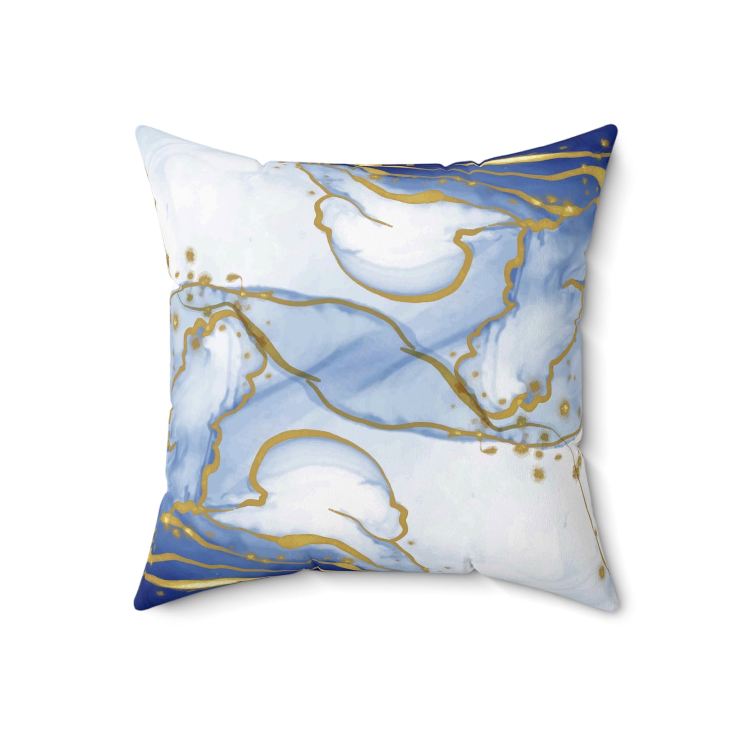 Blue marble Spun Polyester Square Pillow