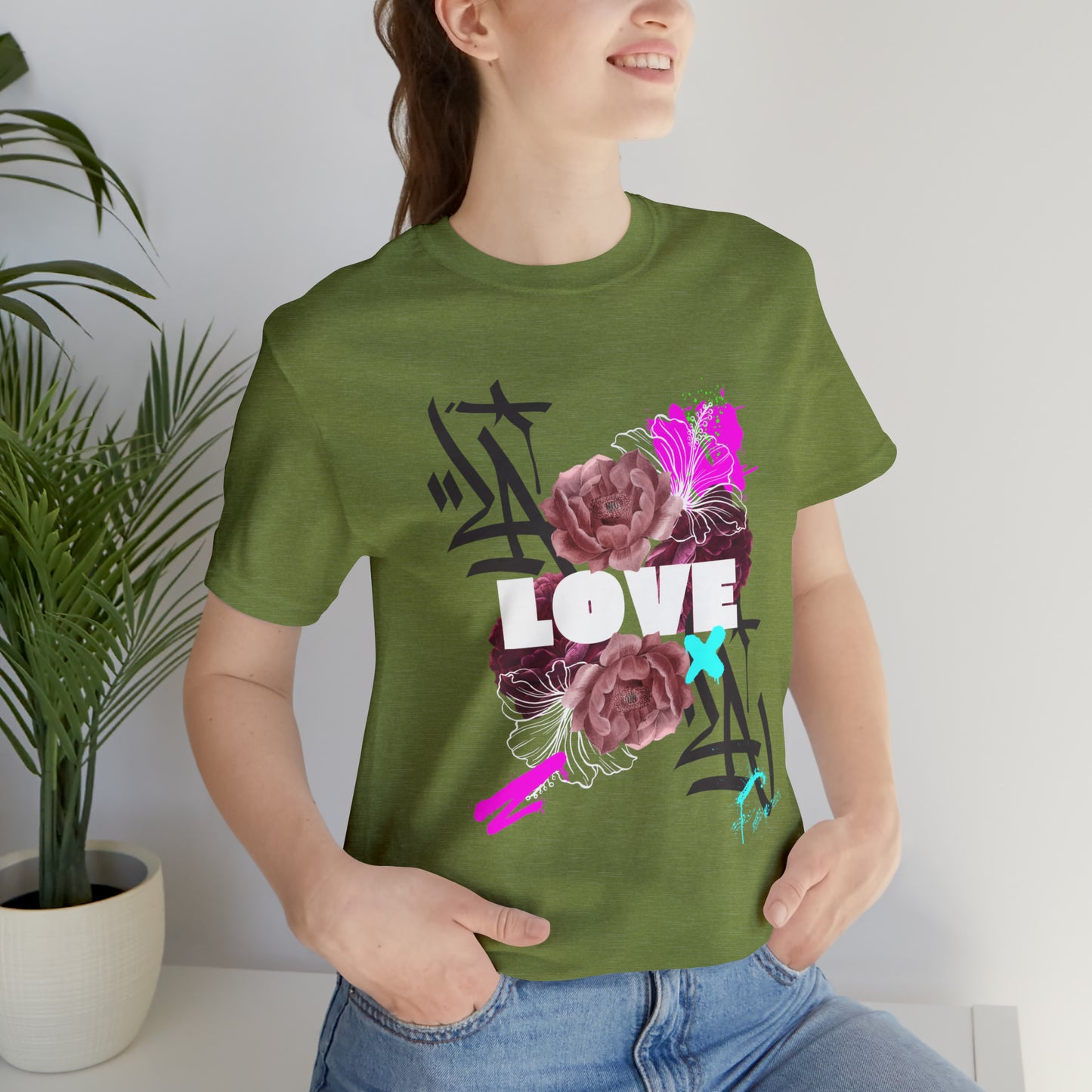 Love Urban streetwear Unisex Jersey Short Sleeve Tee