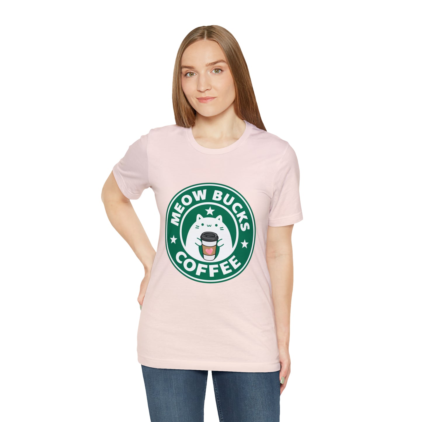 MeowBucks Coffee Unisex Jersey Short Sleeve Tee