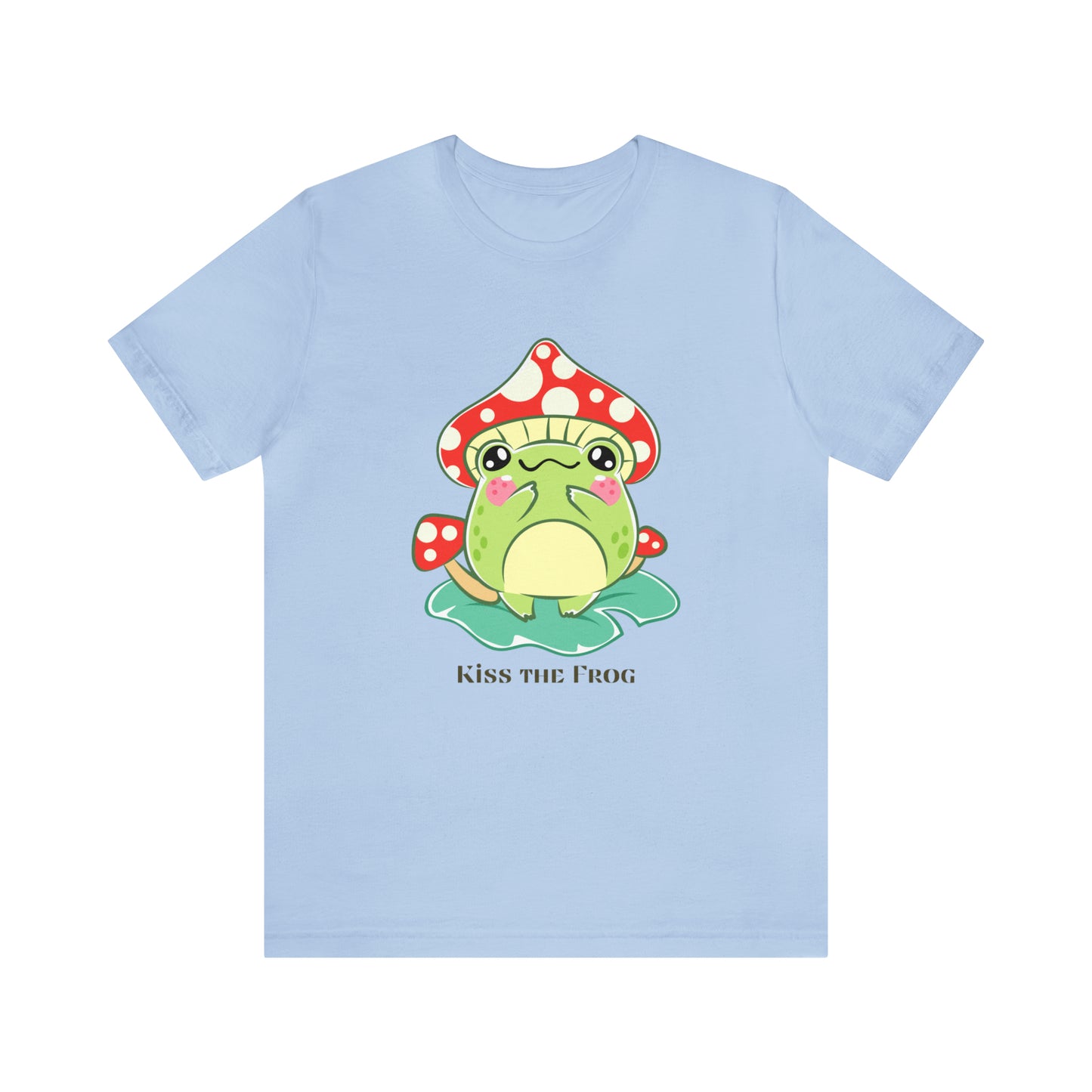 Kiss the frog kawaii cute Unisex Jersey Short Sleeve Tee