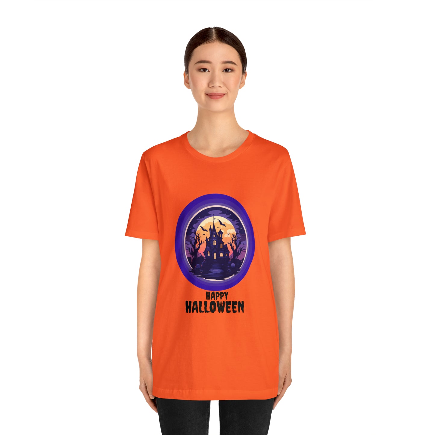 Halloween haunted house Unisex Jersey Short Sleeve Tee