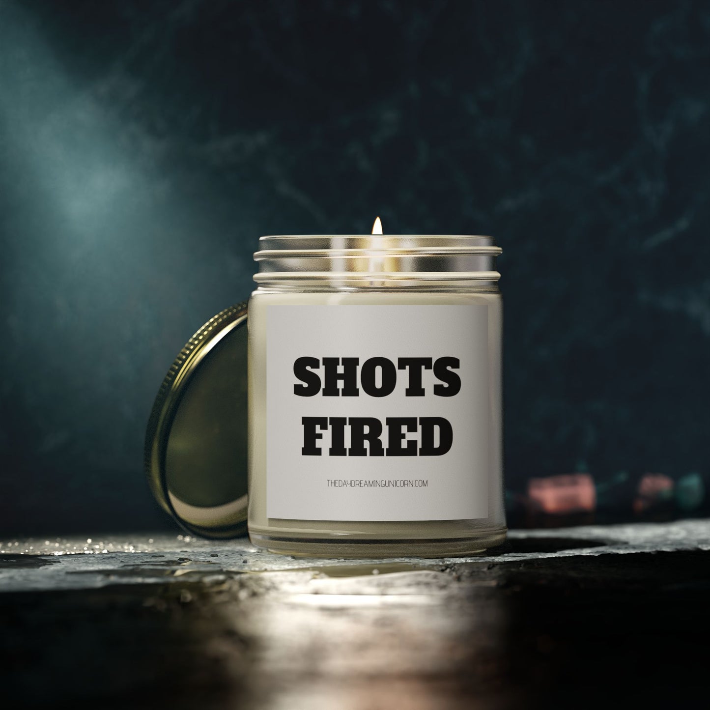 Shots fired Scented Coconut Apricot Candles (4oz, 9oz)