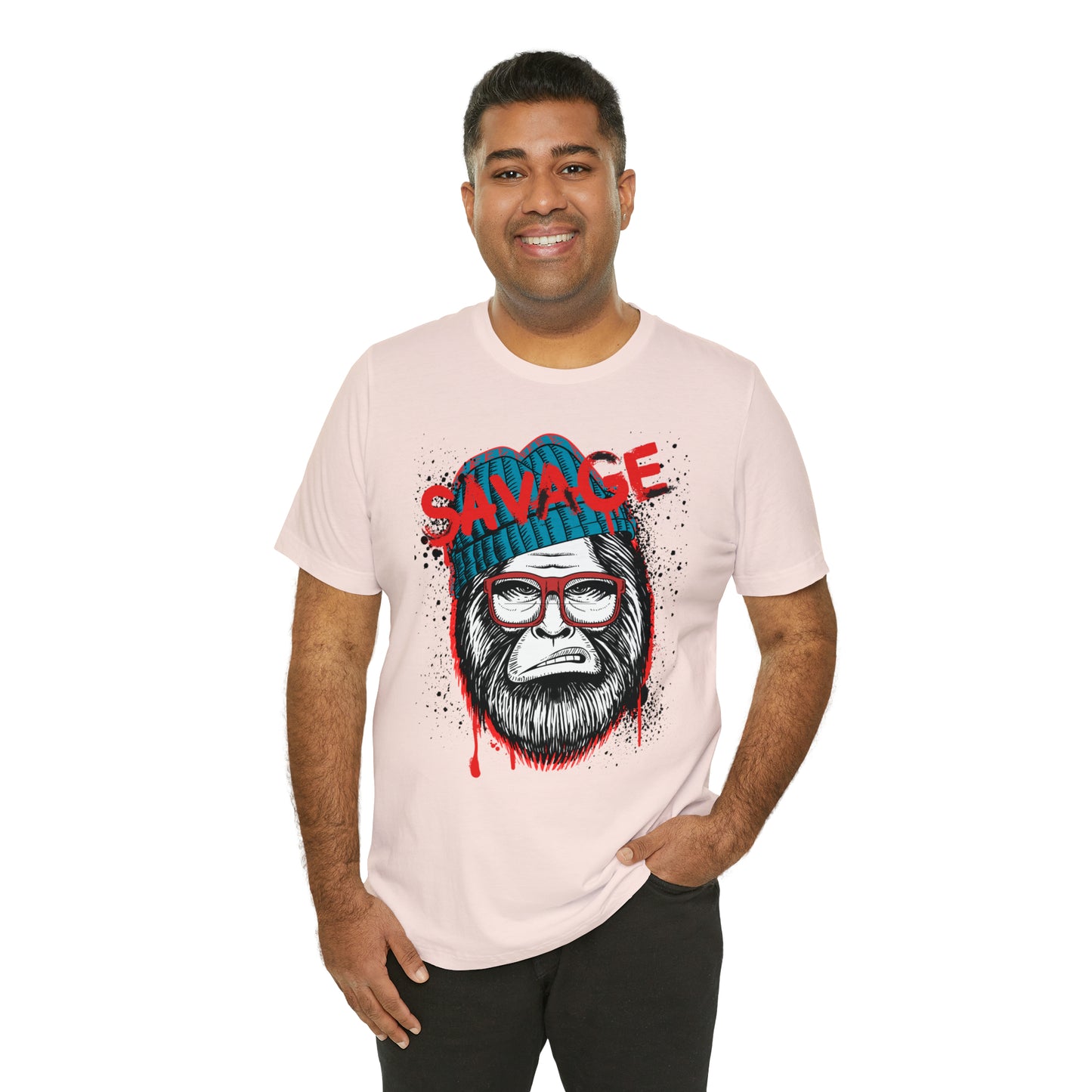 Bigfoot Savage graffiti urban Unisex Jersey Short Sleeve Tee