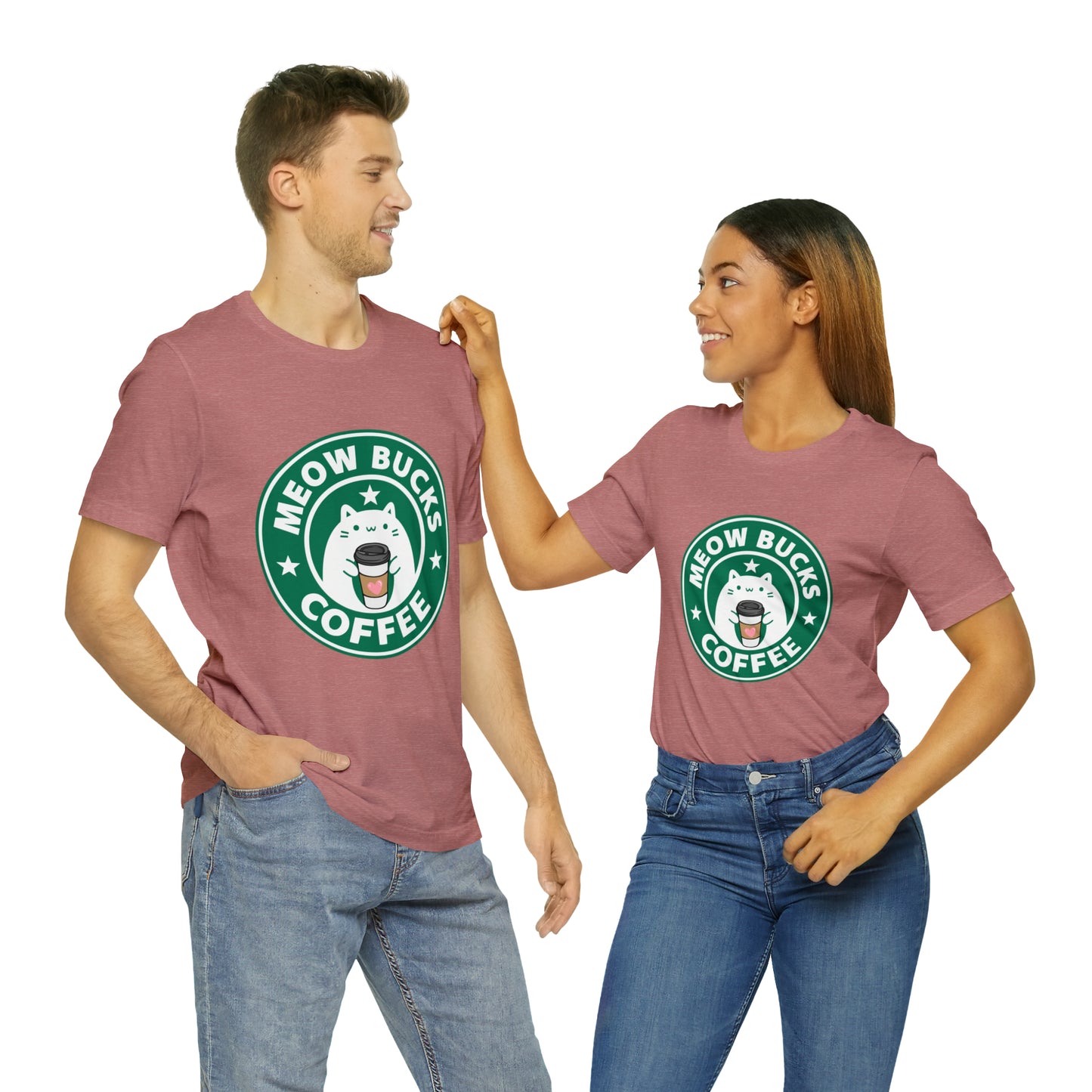 MeowBucks Coffee Unisex Jersey Short Sleeve Tee