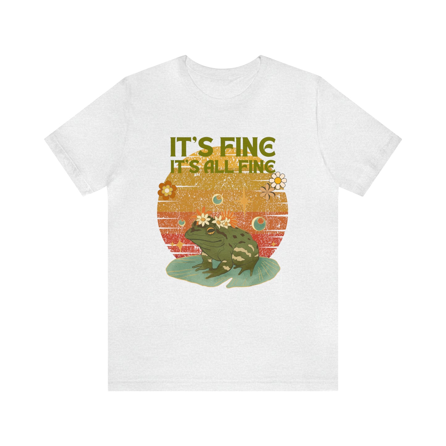 It's fine, it's all fine Cottage Frog Unisex Jersey Short Sleeve Tee