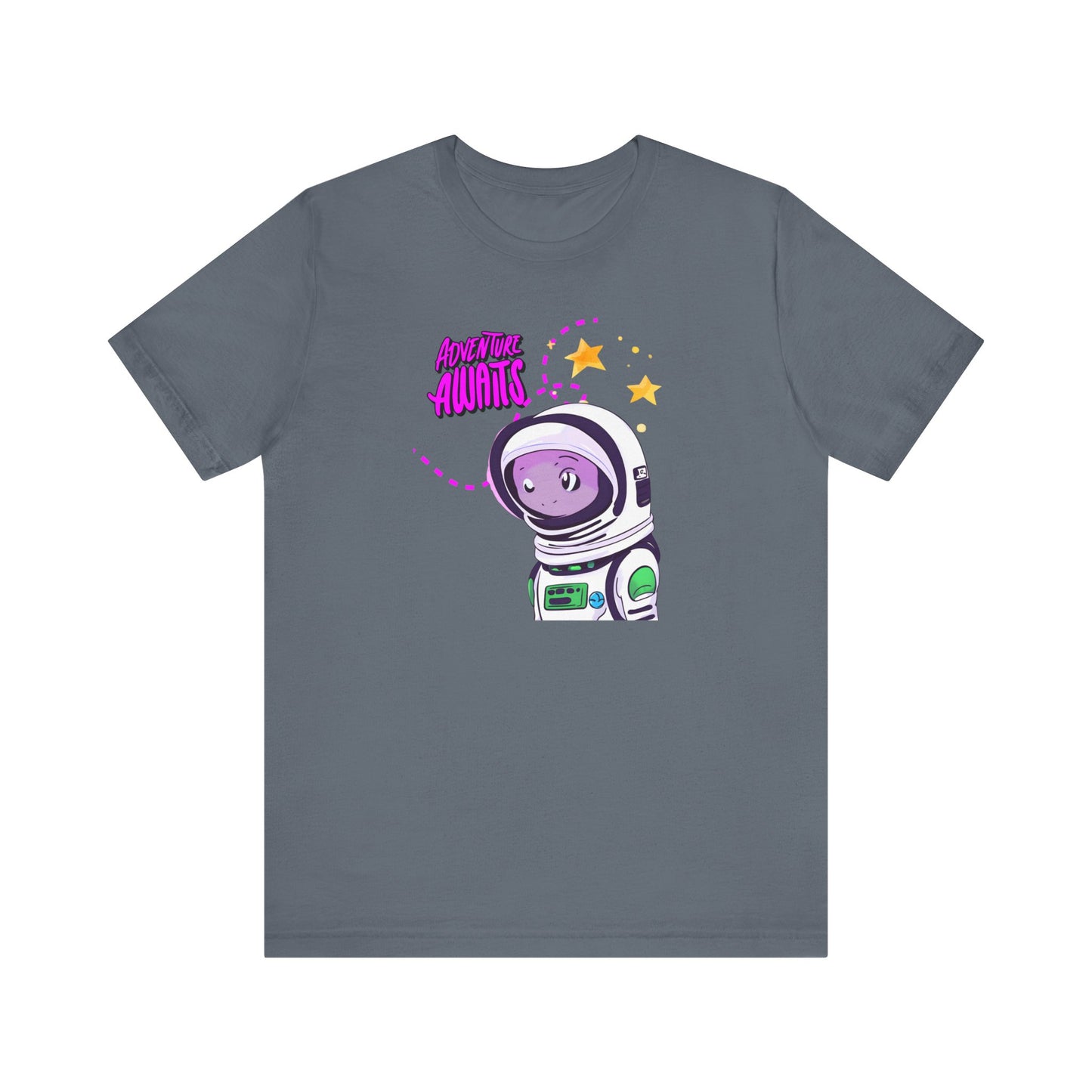 Adventure awaits Cute Alien Unisex Jersey Short Sleeve Tee