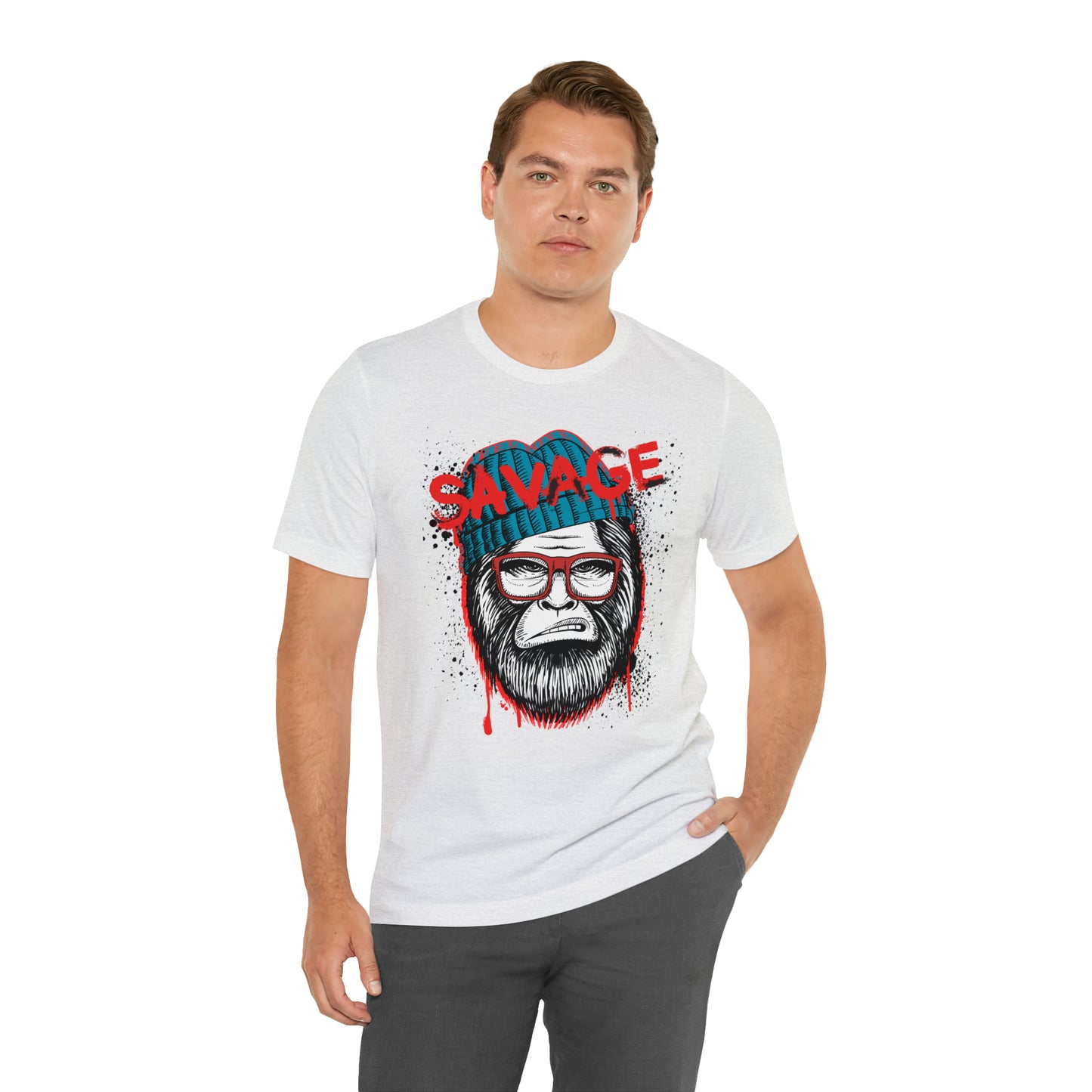 Bigfoot Savage graffiti urban Unisex Jersey Short Sleeve Tee