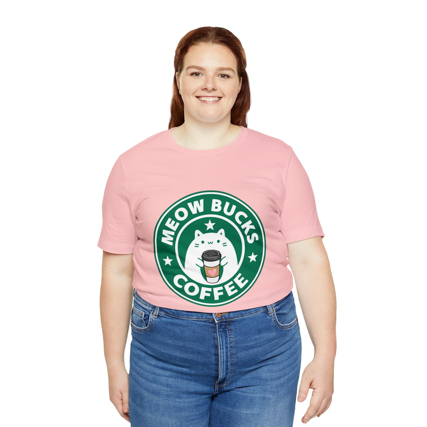 MeowBucks Coffee Unisex Jersey Short Sleeve Tee