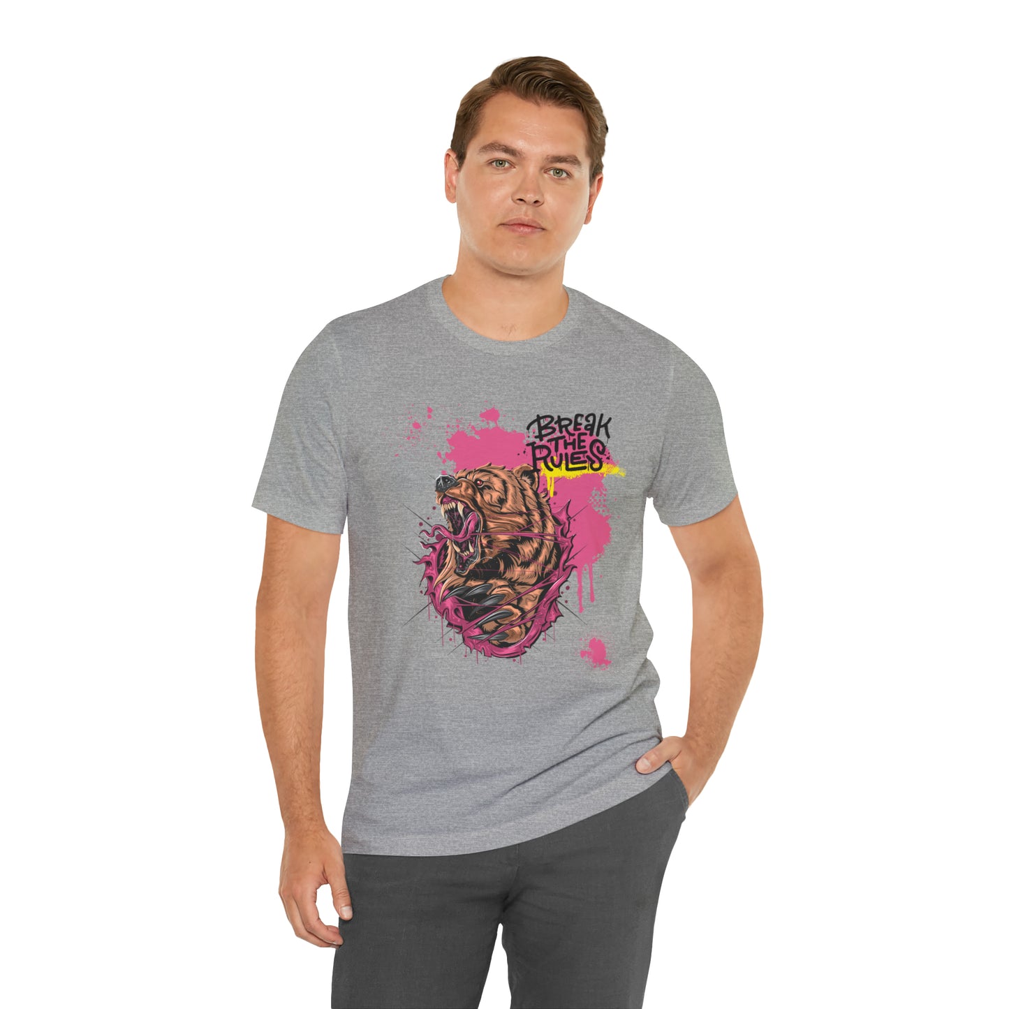 Break the rules Bear Unisex Jersey Short Sleeve Tee