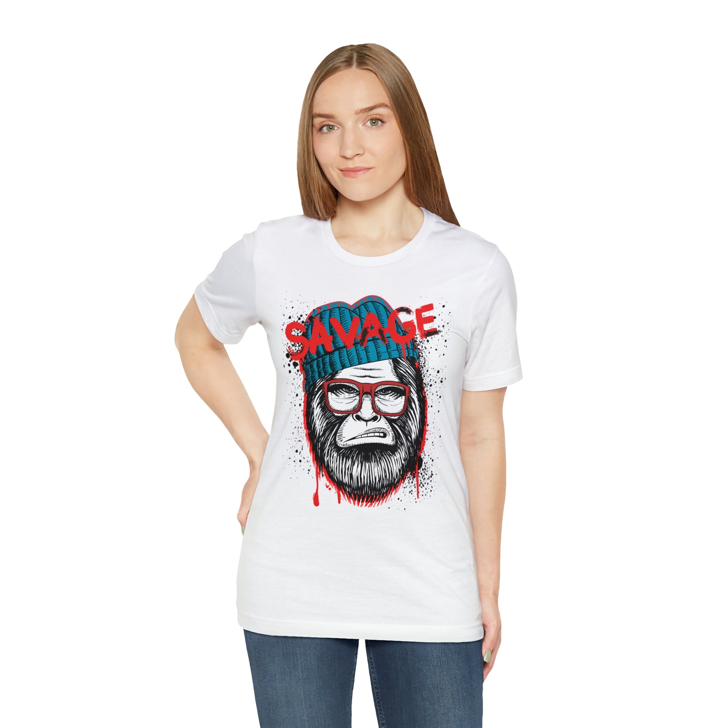 Bigfoot Savage graffiti urban Unisex Jersey Short Sleeve Tee