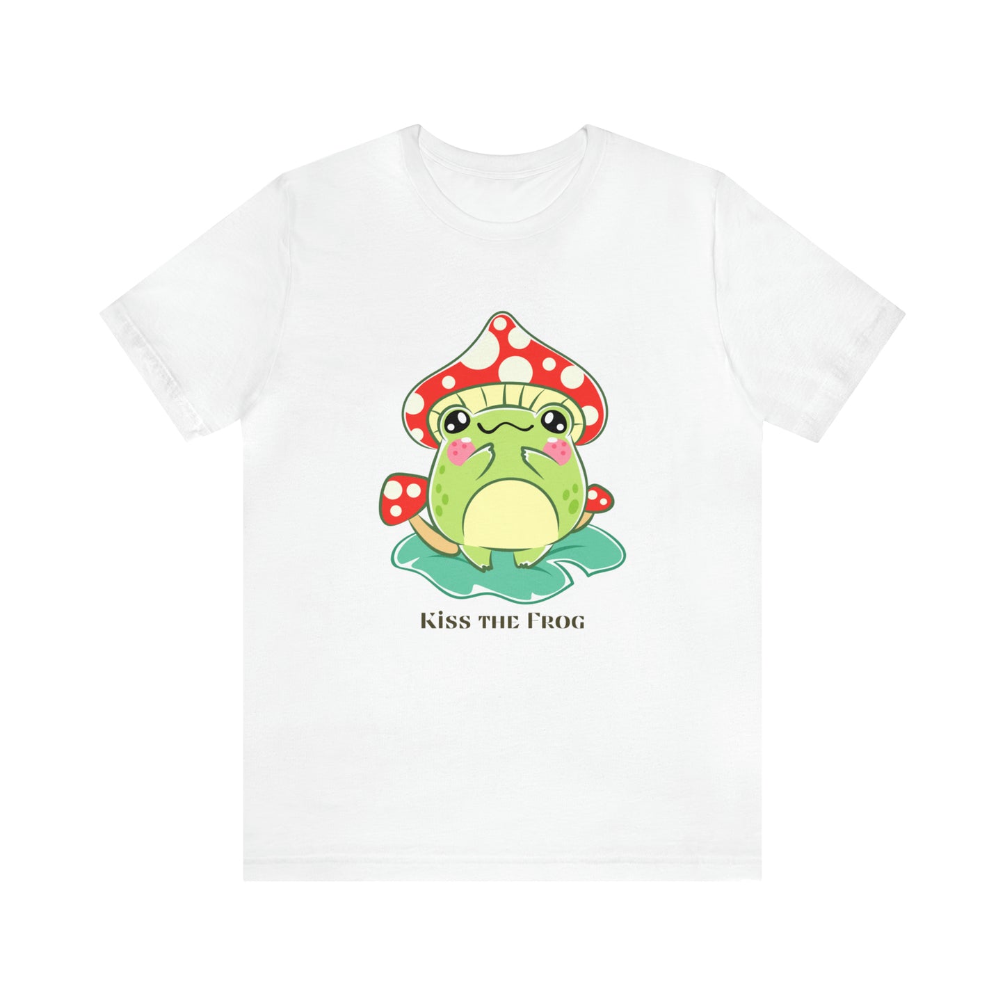 Kiss the frog kawaii cute Unisex Jersey Short Sleeve Tee