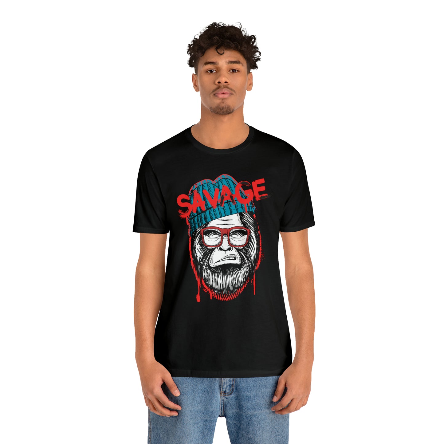 Bigfoot Savage graffiti urban Unisex Jersey Short Sleeve Tee