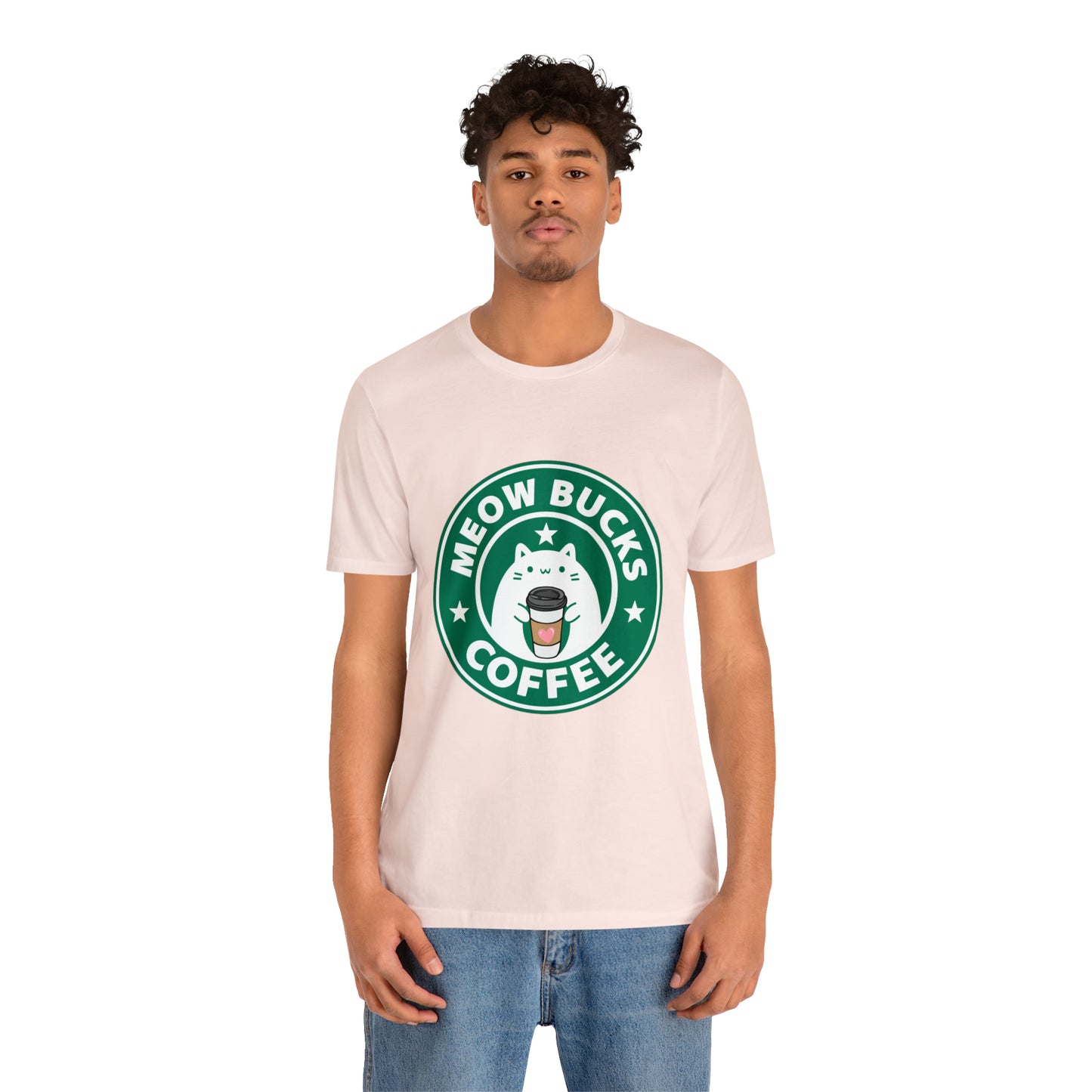 MeowBucks Coffee Unisex Jersey Short Sleeve Tee