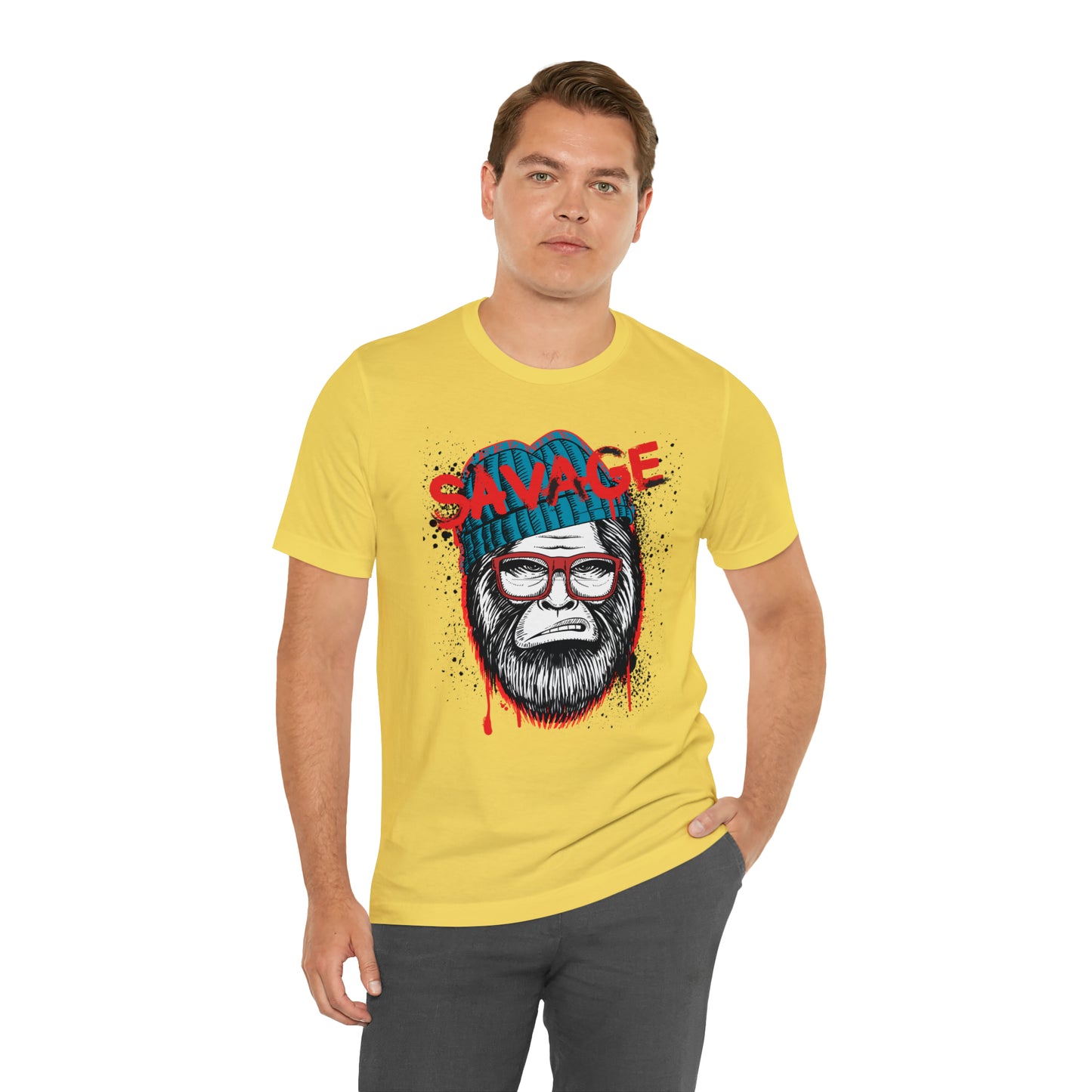 Bigfoot Savage graffiti urban Unisex Jersey Short Sleeve Tee