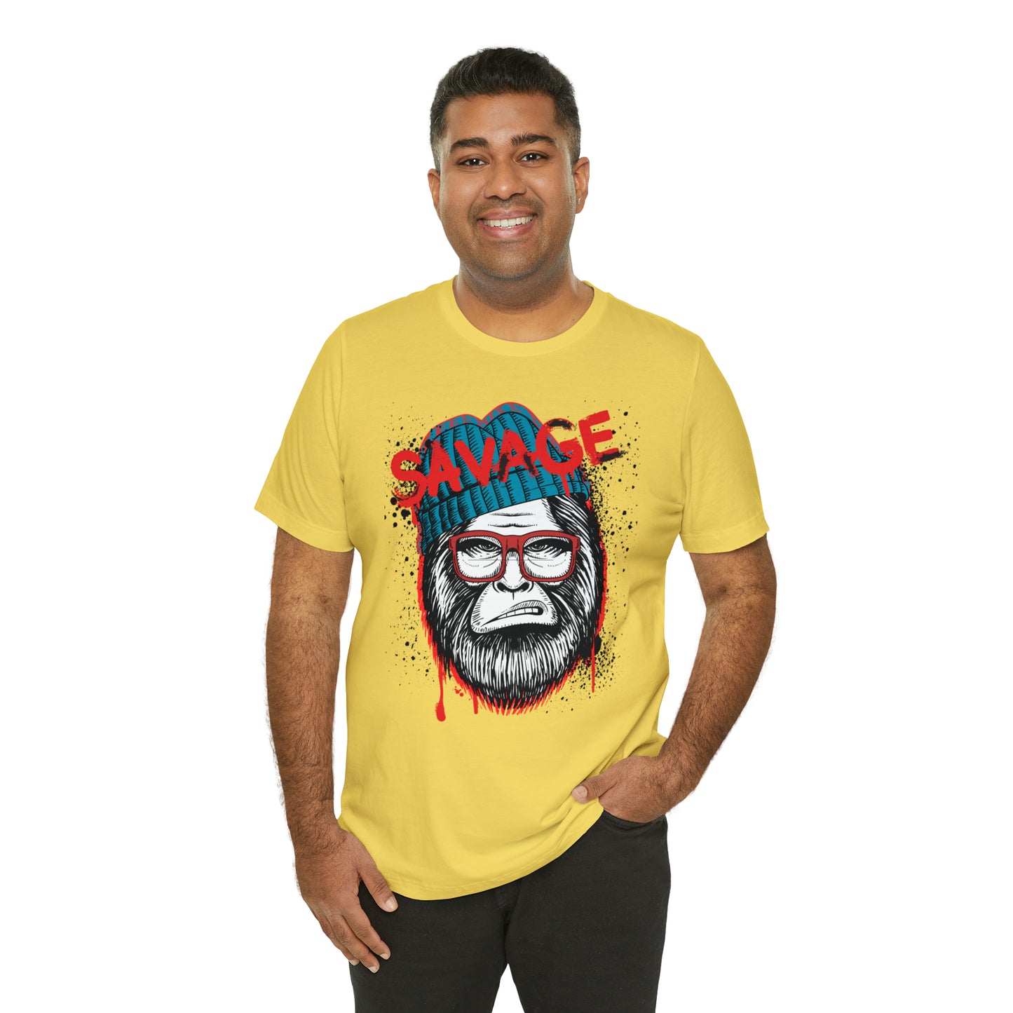 Bigfoot Savage graffiti urban Unisex Jersey Short Sleeve Tee