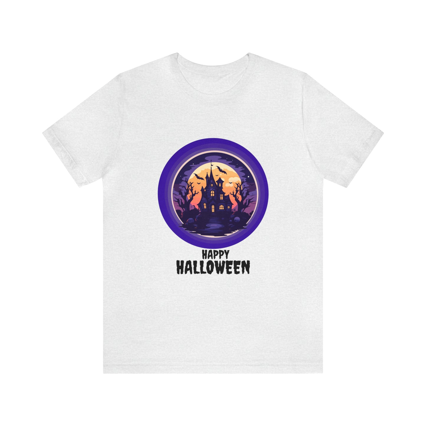 Halloween haunted house Unisex Jersey Short Sleeve Tee