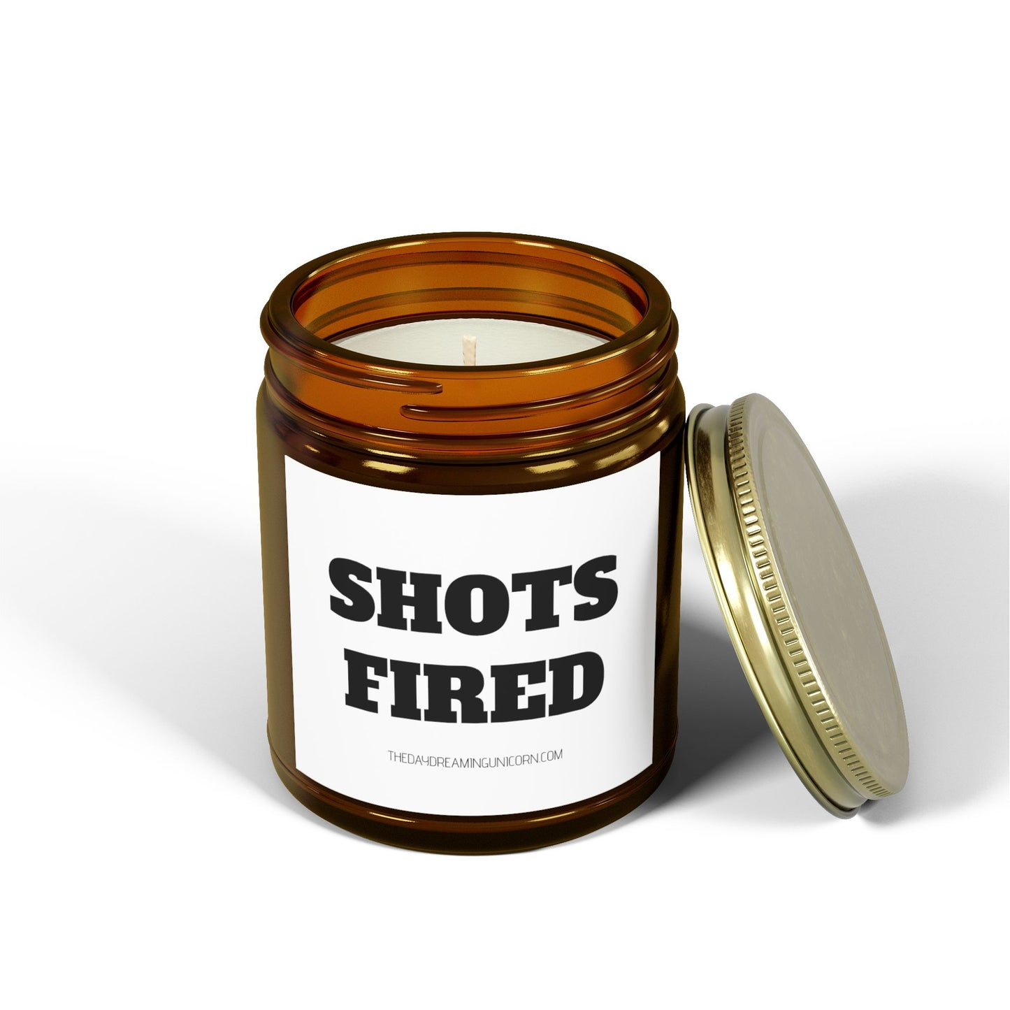 Shots fired Scented Coconut Apricot Candles (4oz, 9oz)