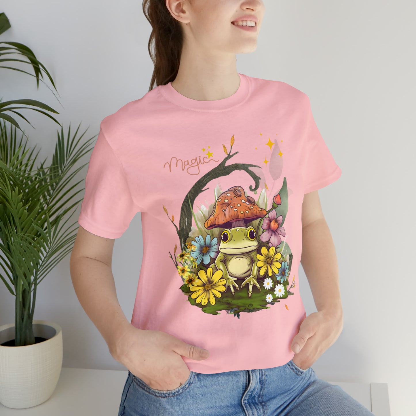 Frog magic kawaii cute Unisex Jersey Short Sleeve Tee