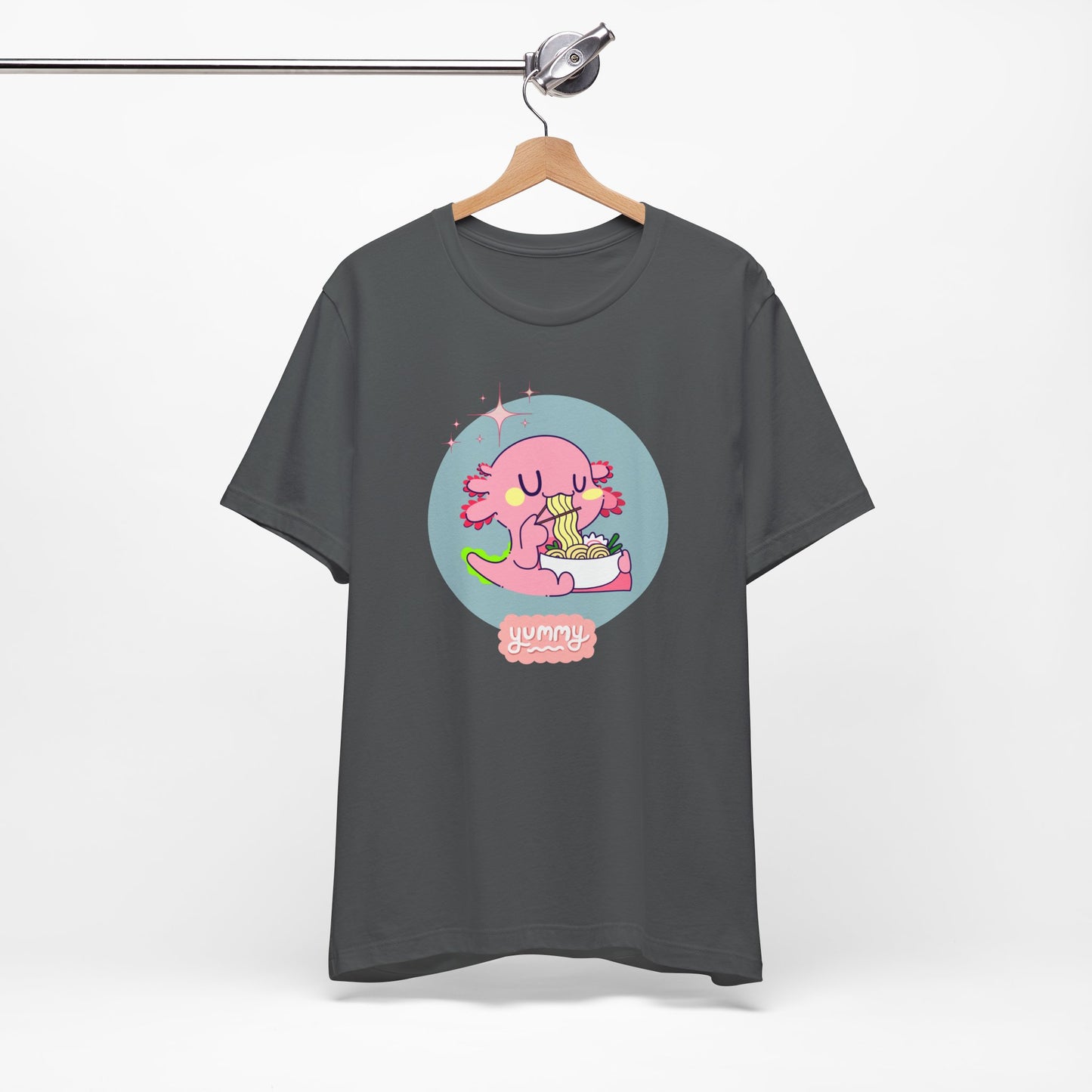 Kawaii Axolotl Ramen Unisex Jersey Short Sleeve Tee